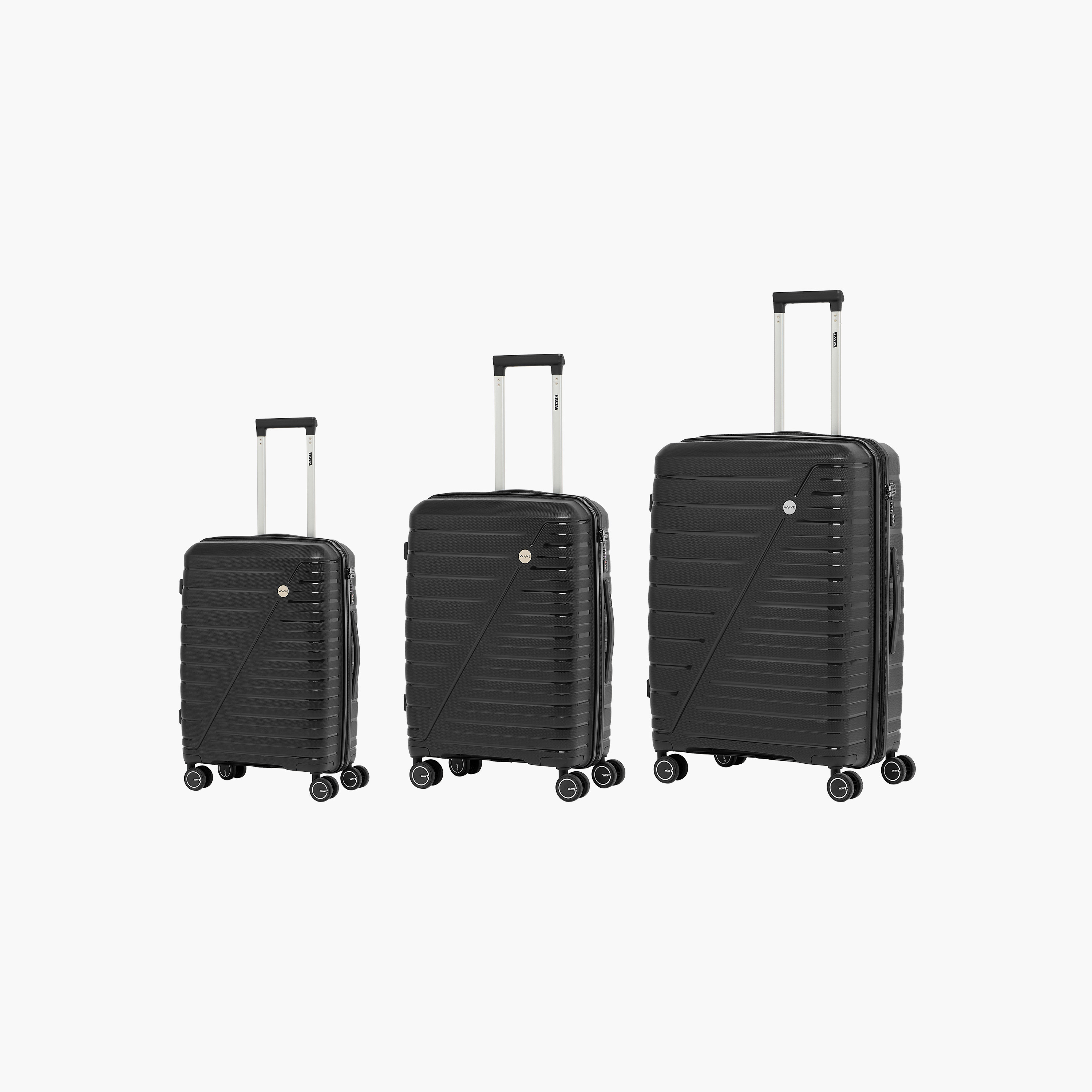 WAVE 3-Piece Textured Hardcase Luggage Trolley Set with Retractable Handle-travel-luggagesandbags-luggage-image-11