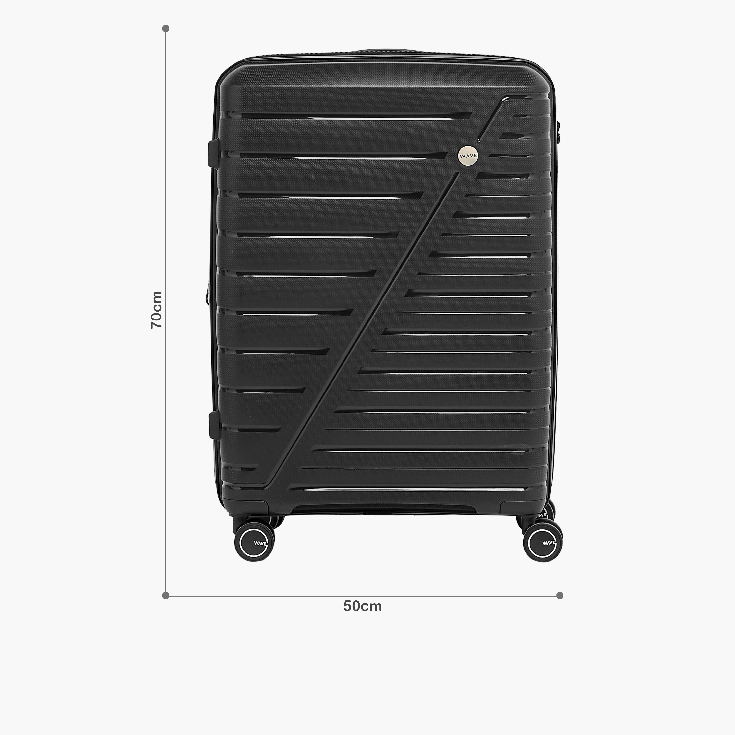 WAVE 3-Piece Textured Hardcase Luggage Trolley Set with Retractable Handle-travel-luggagesandbags-luggage-image-2