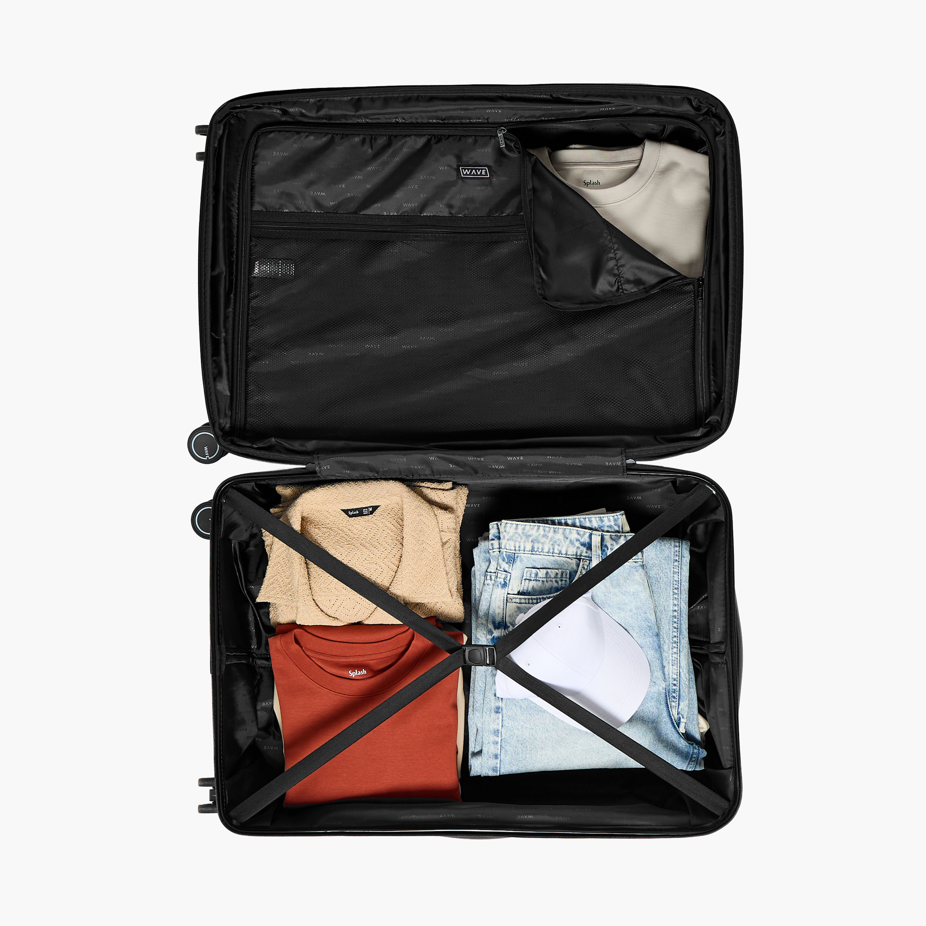 WAVE 3-Piece Textured Hardcase Luggage Trolley Set with Retractable Handle-travel-luggagesandbags-luggage-image-8