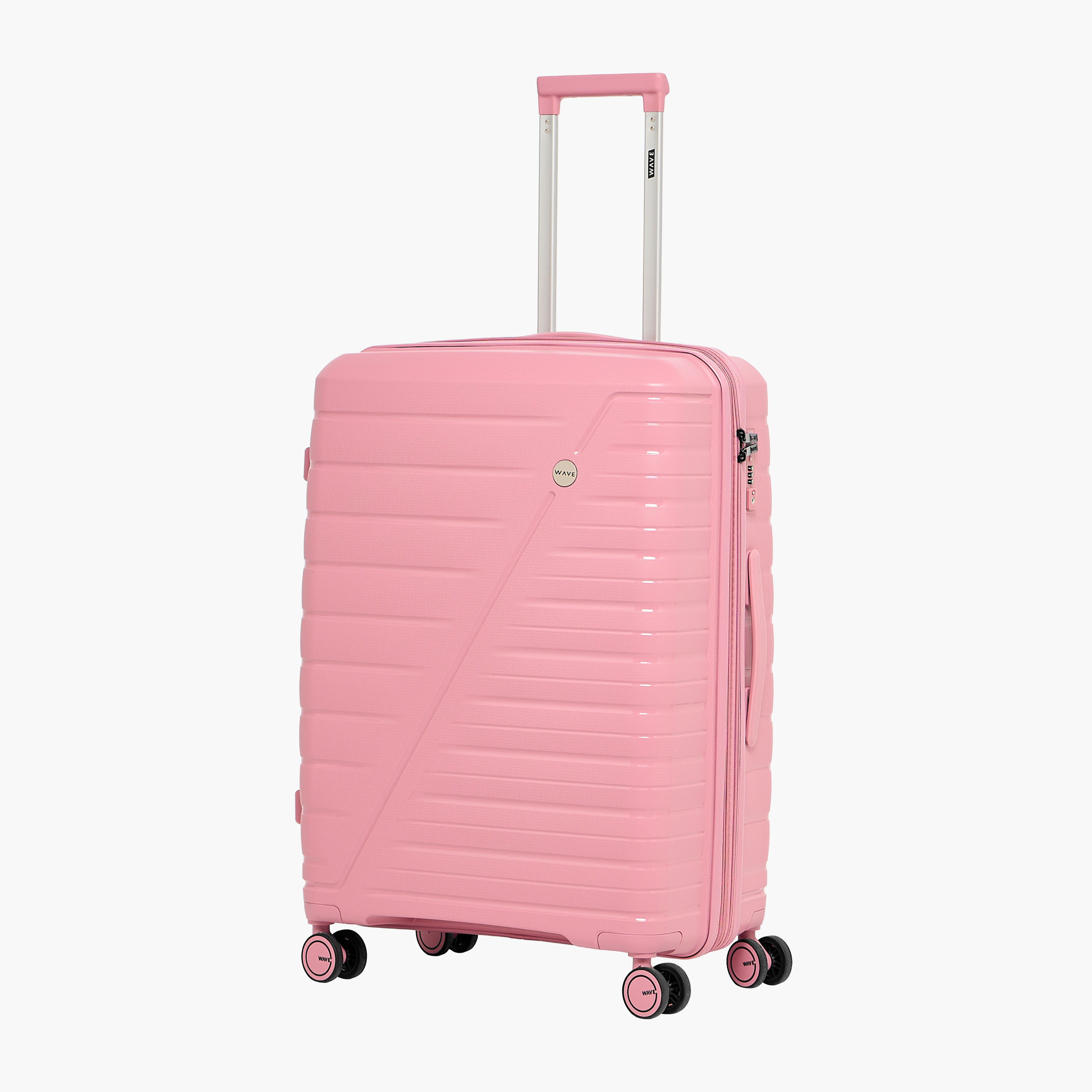 WAVE 3-Piece Textured Hardcase Luggage Trolley Set with Retractable Handle-travel-luggagesandbags-luggage-image-1