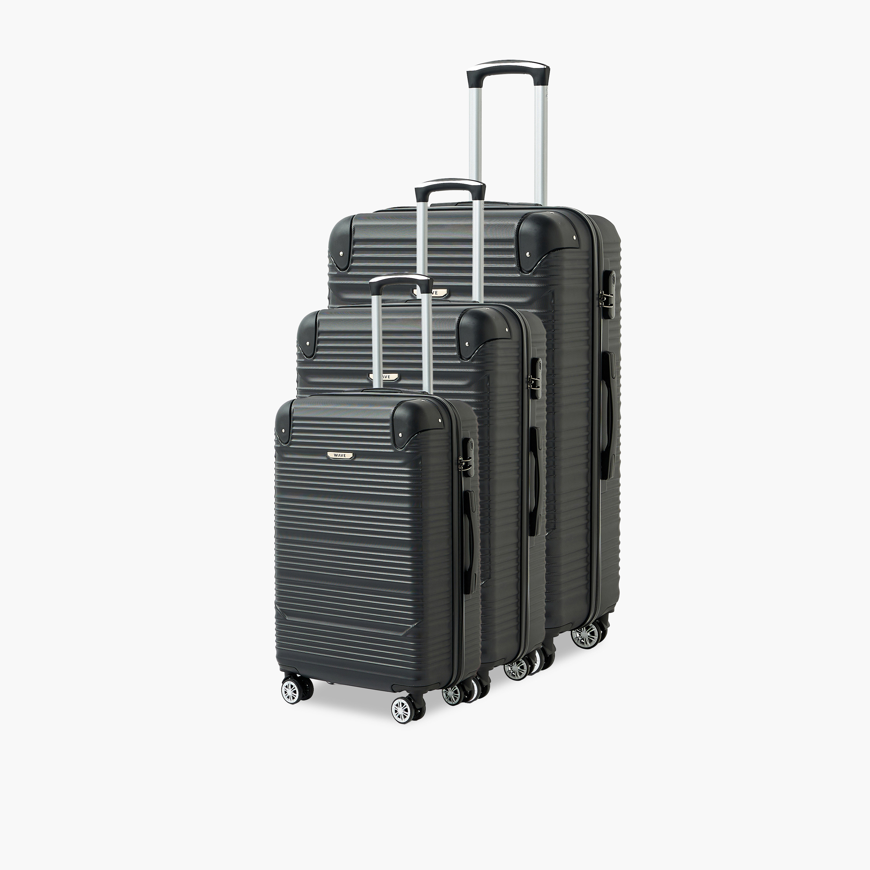 WAVE Textured Hardcase Luggage Trolley with Retractable Handle - 20 inches Cabin Bag-travel-luggagesandbags-luggage-image-10