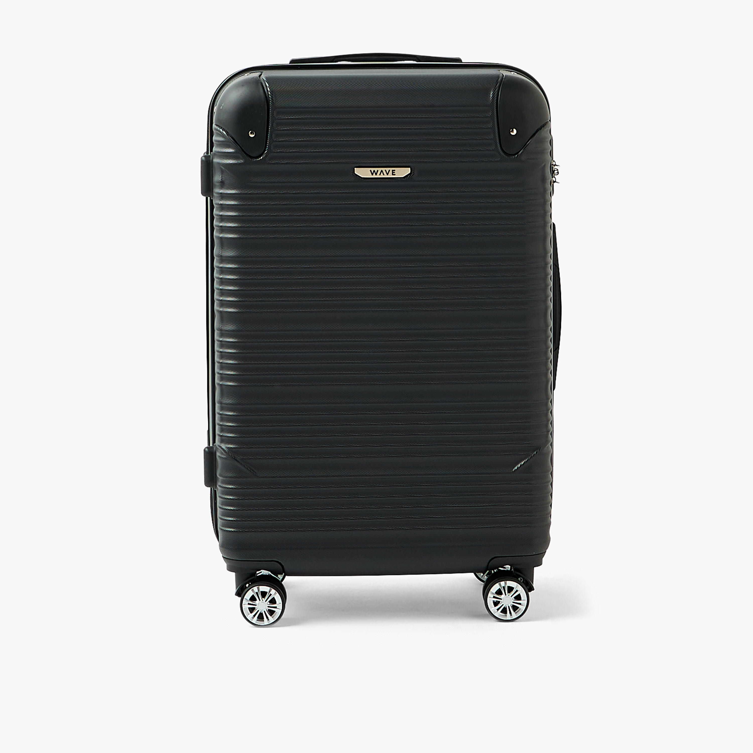 WAVE Textured Hardcase Luggage Trolley with Retractable Handle - 20 inches Cabin Bag-travel-luggagesandbags-luggage-image-2