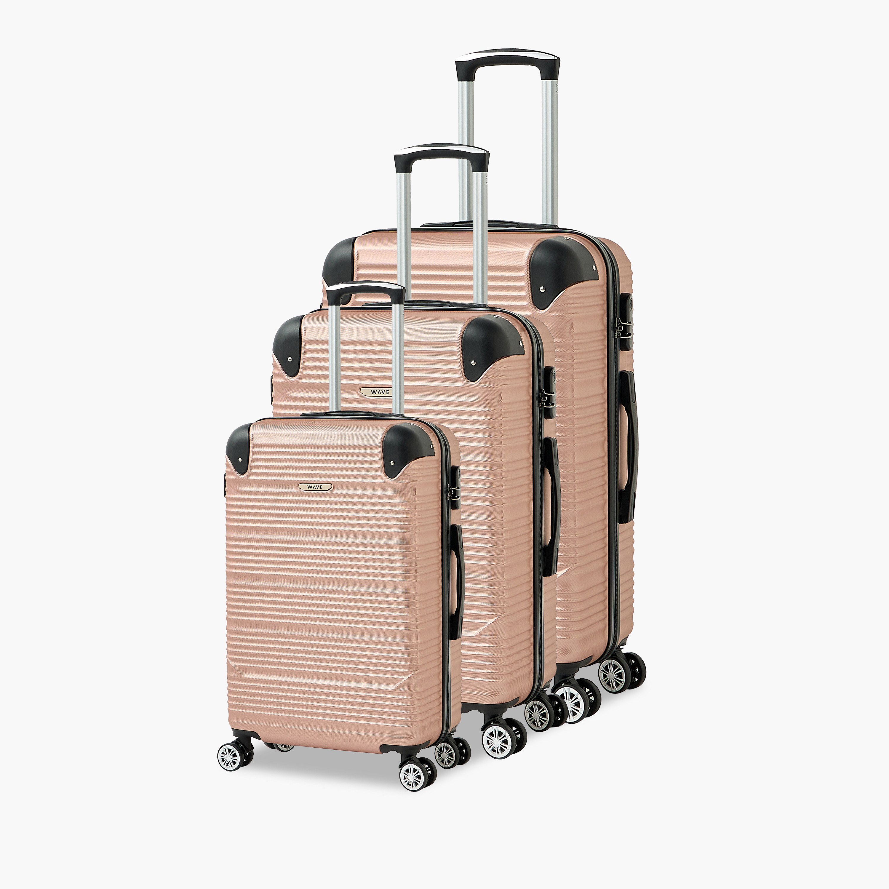 WAVE Textured Hardcase Luggage Trolley with Retractable Handle - 20 inches Cabin Bag-travel-luggagesandbags-luggage-image-10