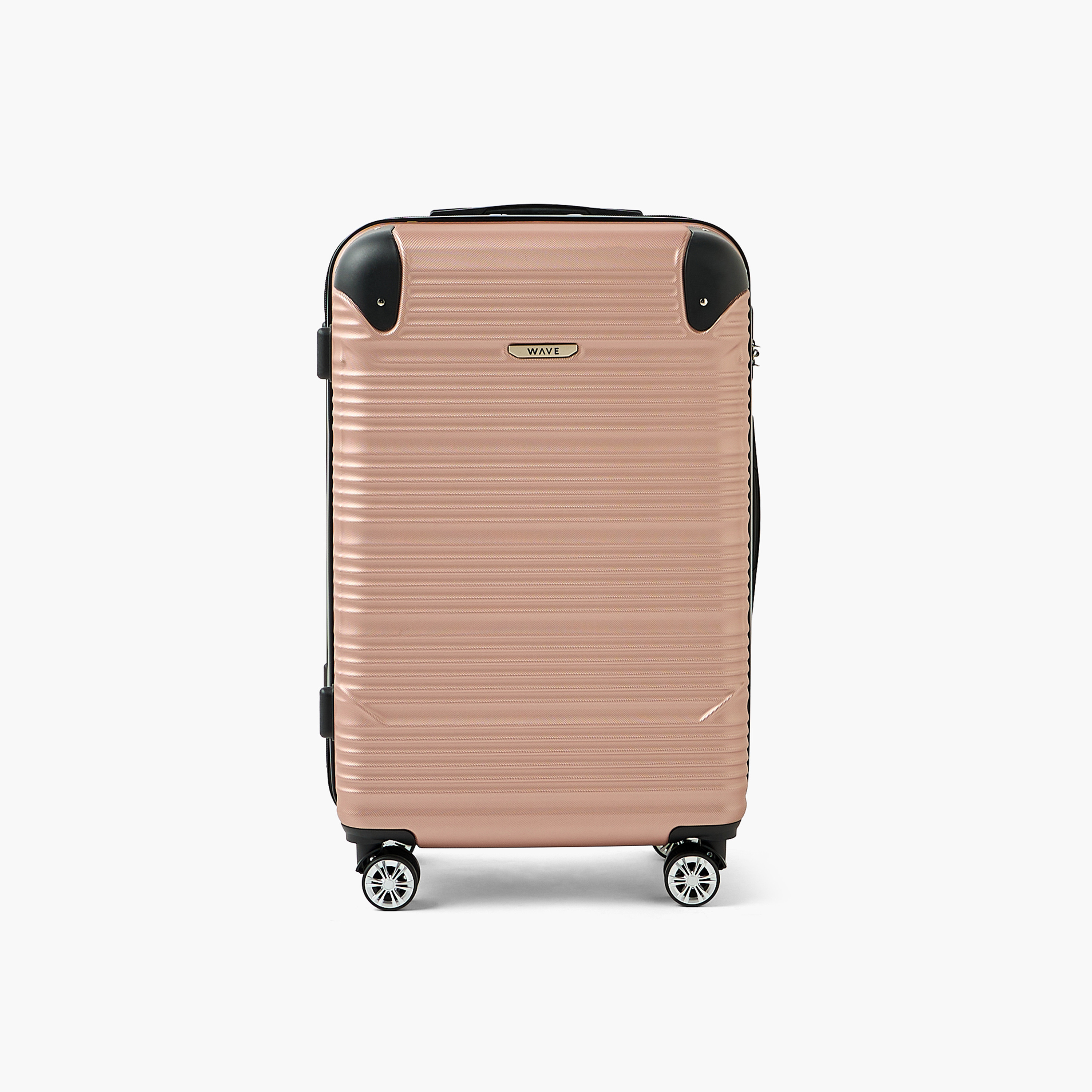 WAVE Textured Hardcase Luggage Trolley with Retractable Handle - 20 inches Cabin Bag-travel-luggagesandbags-luggage-image-2