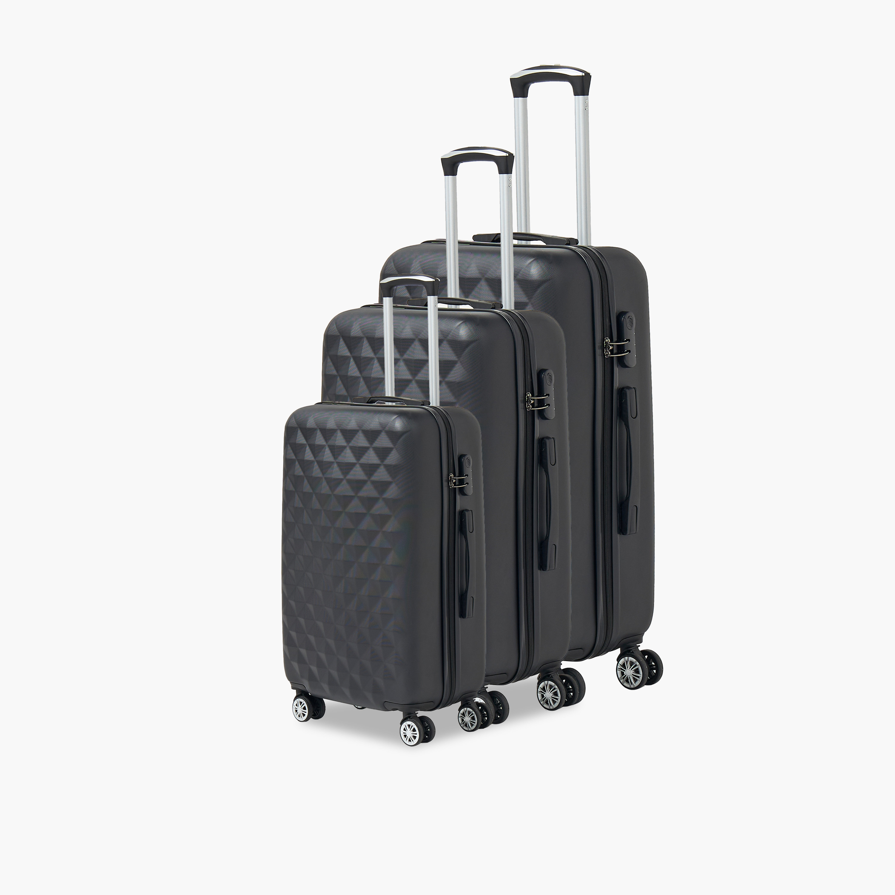 شنطة سفر بعجلات صلبة بارزة الملمس بمقبض قابل للسحب من ويفي - 20 بوصة للكابينه-travel-luggagesandbags-luggage-image-1