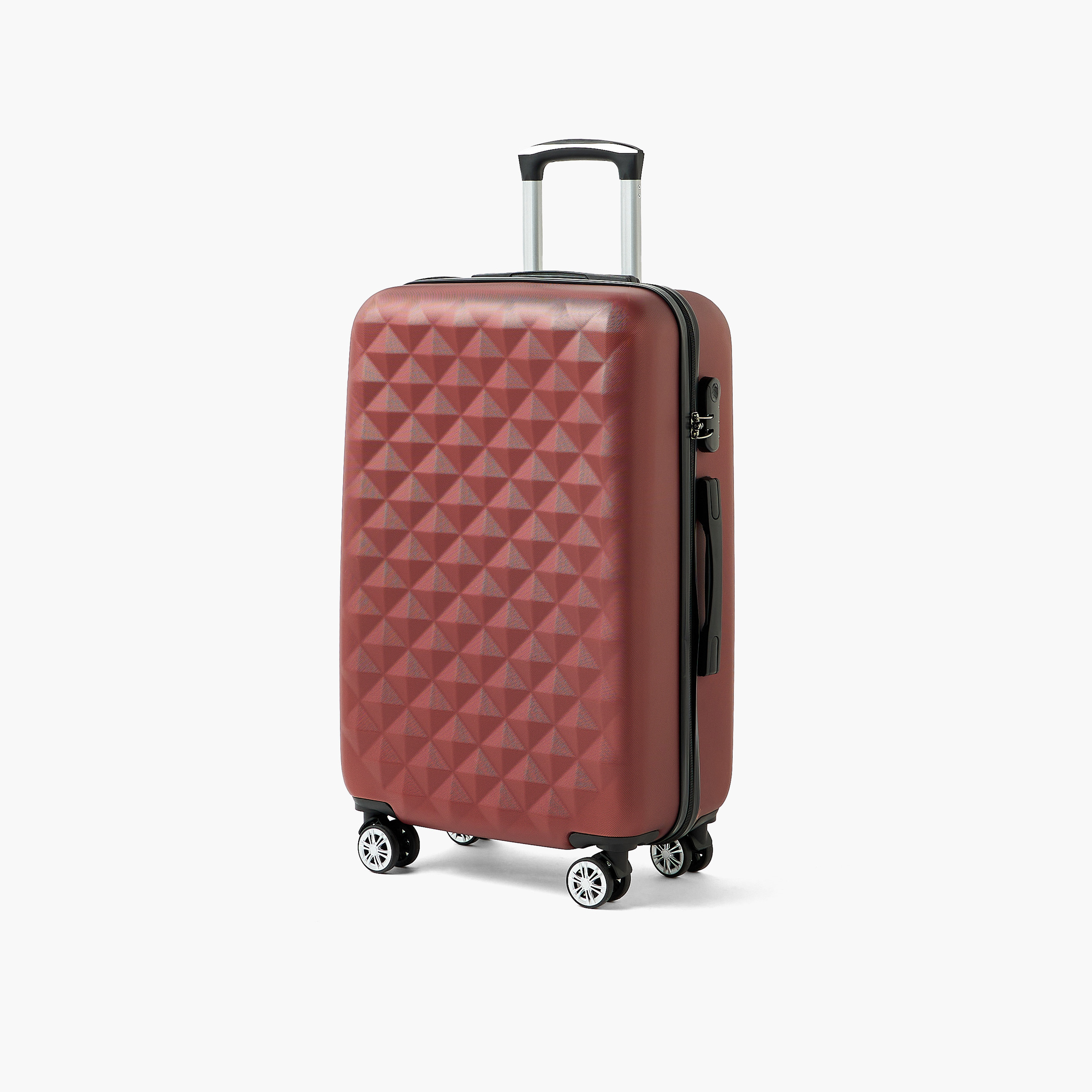 WAVE Textured Hardcase Luggage Trolley with Retractable Handle - 20 inches Cabin Bag-travel-luggagesandbags-luggage-image-1