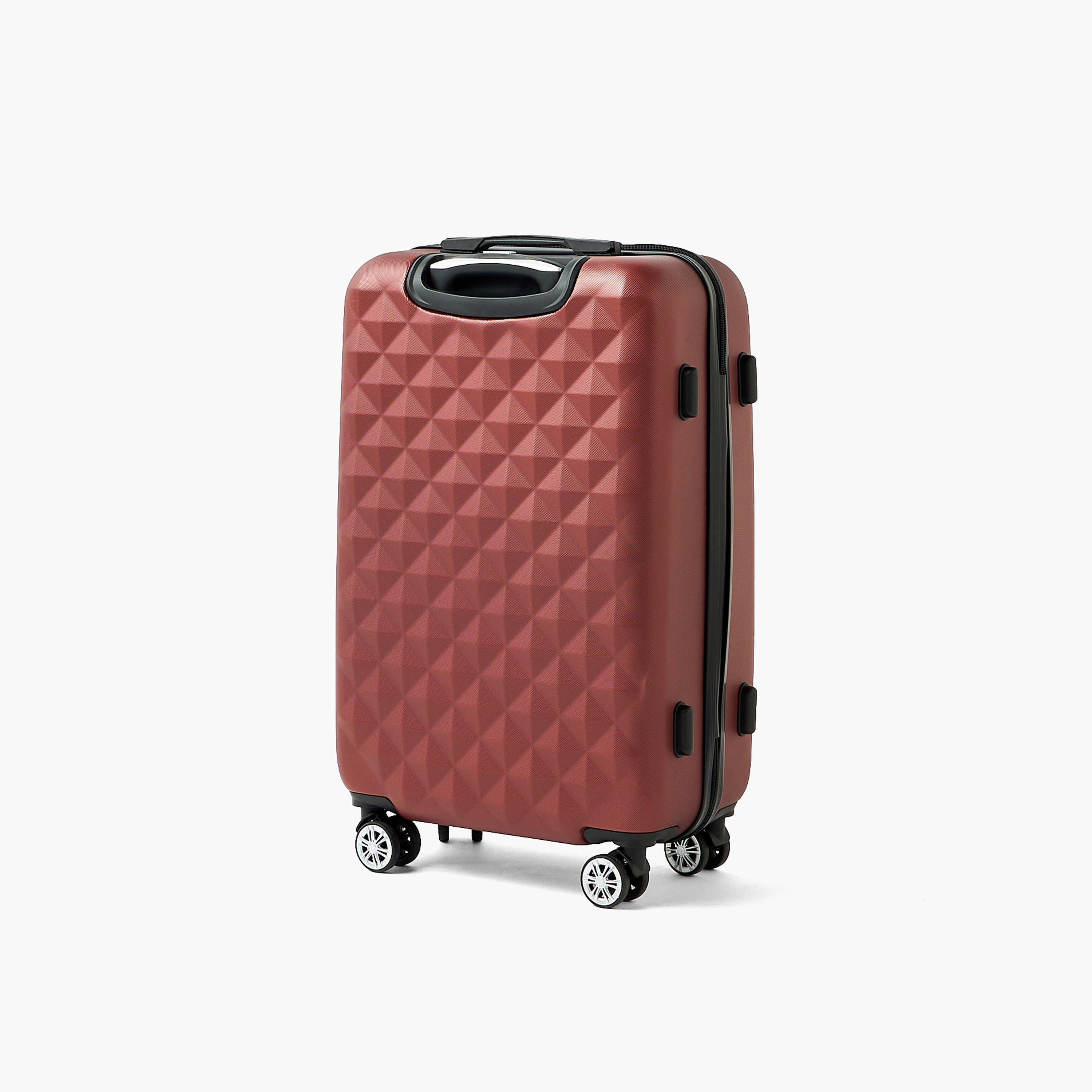 WAVE Textured Hardcase Luggage Trolley with Retractable Handle - 20 inches Cabin Bag-travel-luggagesandbags-luggage-image-3