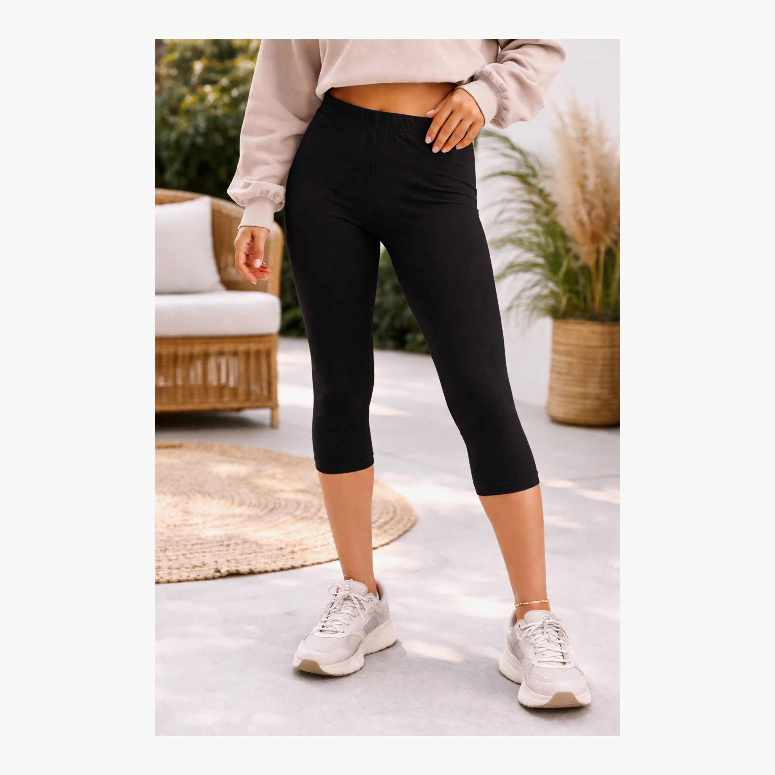 Victor and Jane 2-Piece Basic Stretch Capri Leggings-girls-clothing-bottoms-leggings-image-2