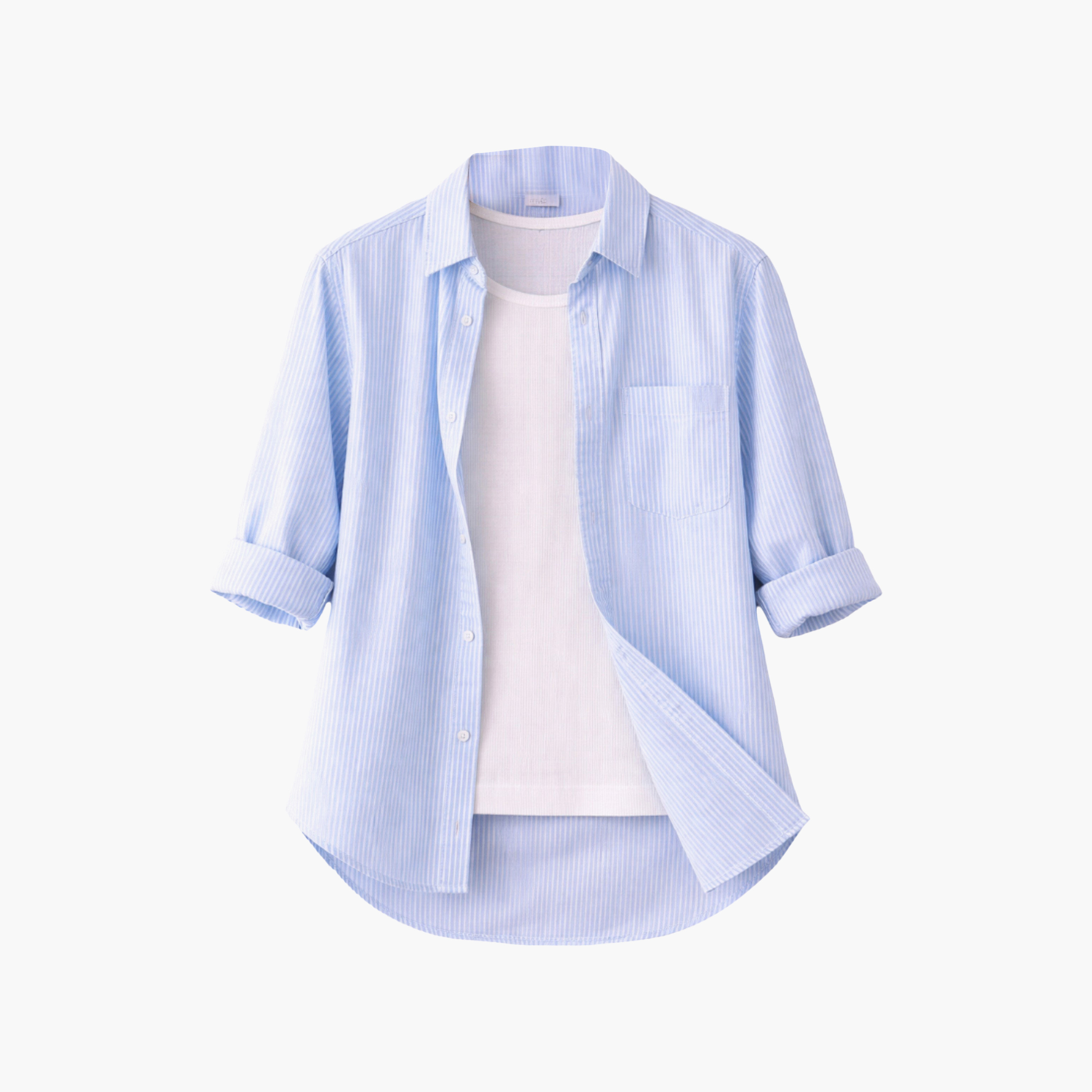 قميص قطني مخطط بقصة فضفاضة من فيكتور آند جين-girls-clothing-blousesandshirts-image-4