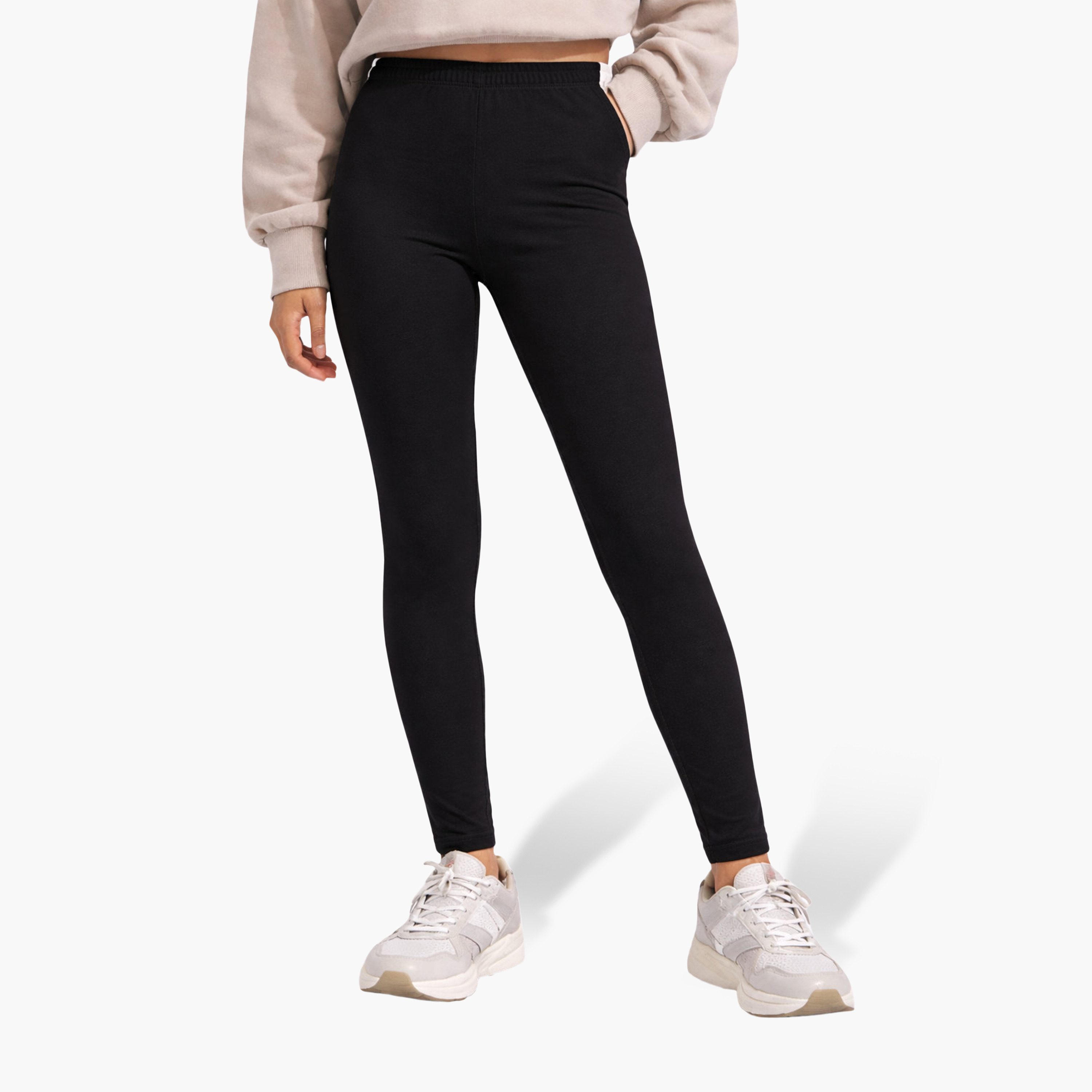 Victor and Jane 2-Piece Basic Stretch Leggings-girls-clothing-bottoms-leggings-image-2
