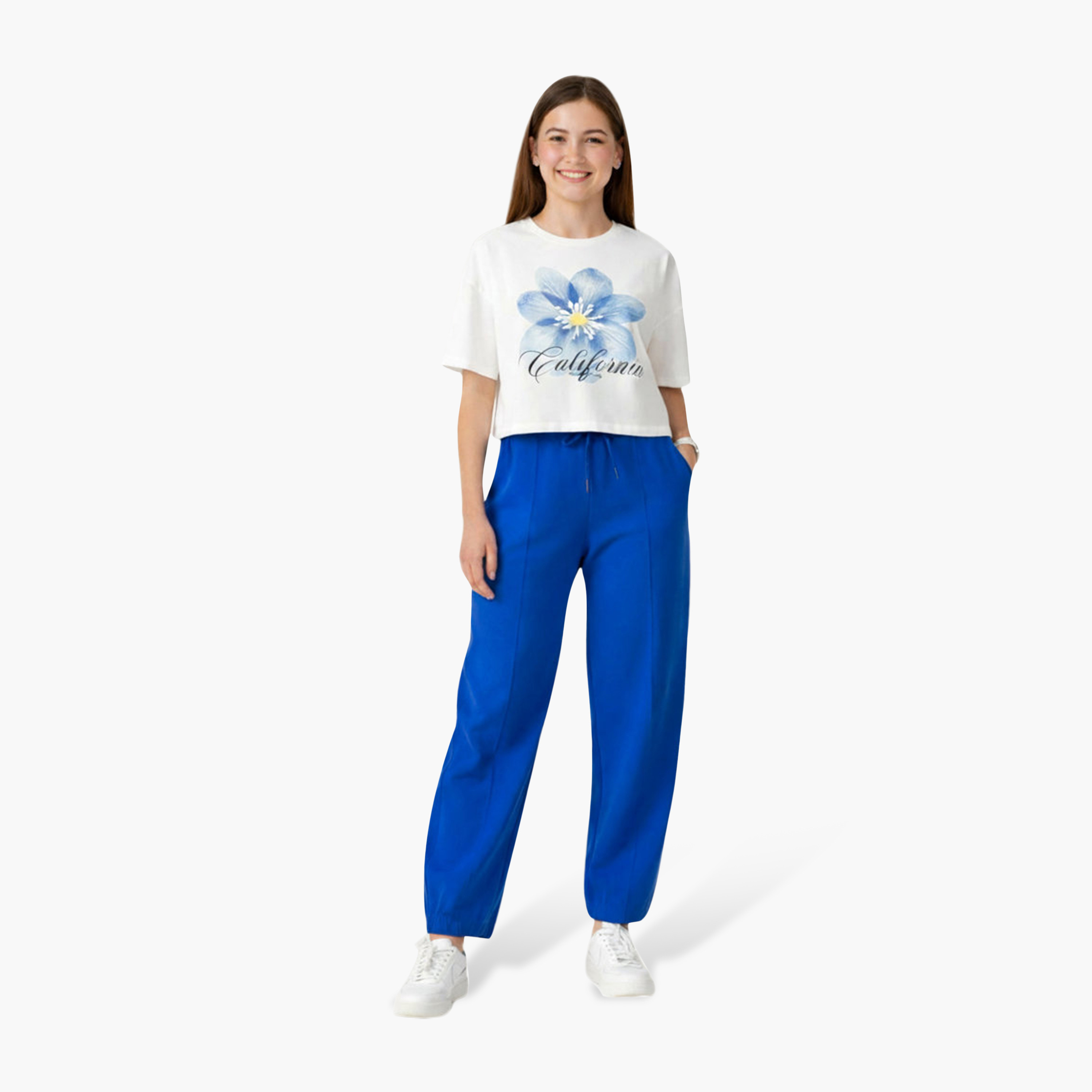 Victor and Jane Floral Printed T-Shirt & Pants Set-girls-clothing-setsandcoords-image-1