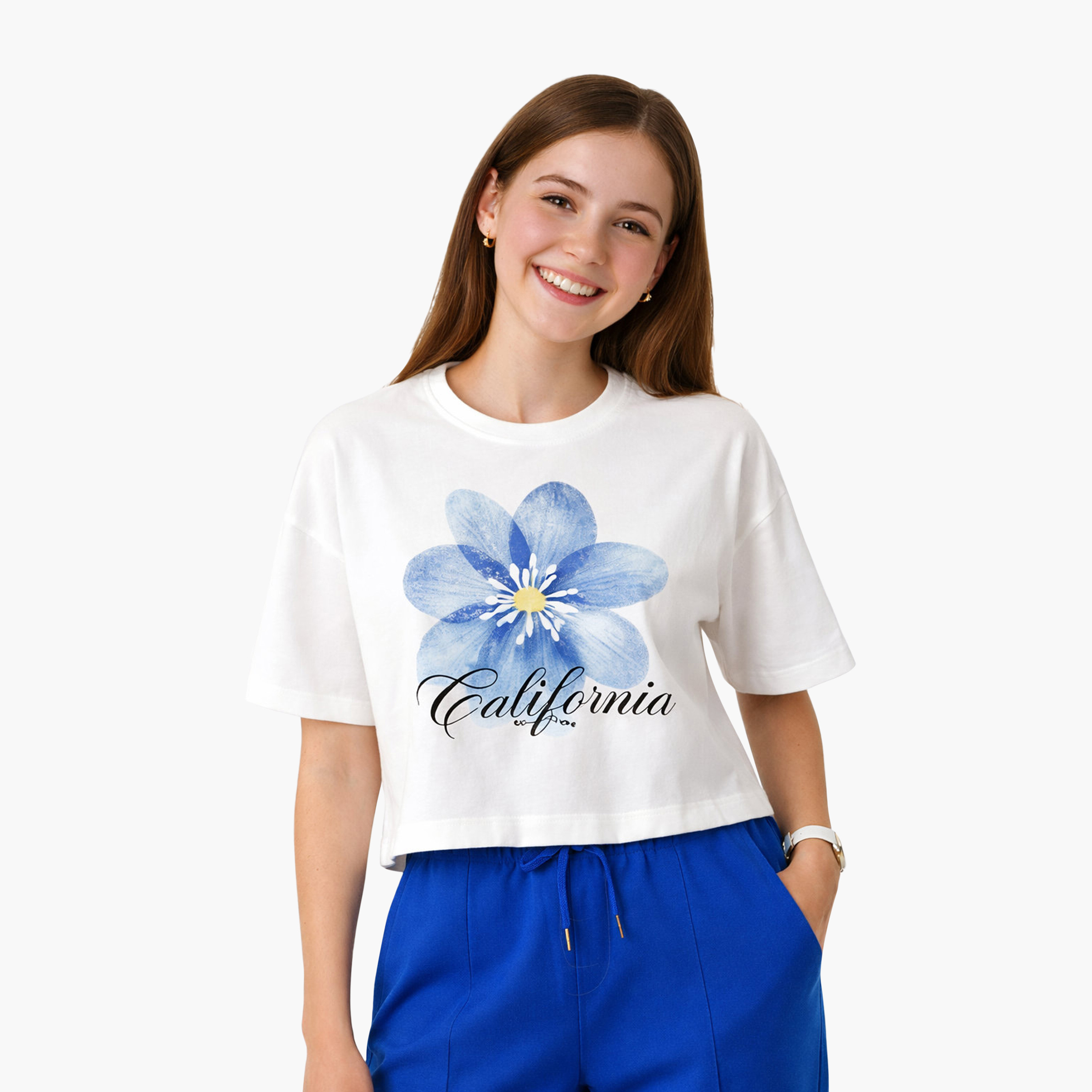 طقم تي شيرت بطبعة زهور وبنطلون من فيكتور آند جين-girls-clothing-setsandcoords-image-3