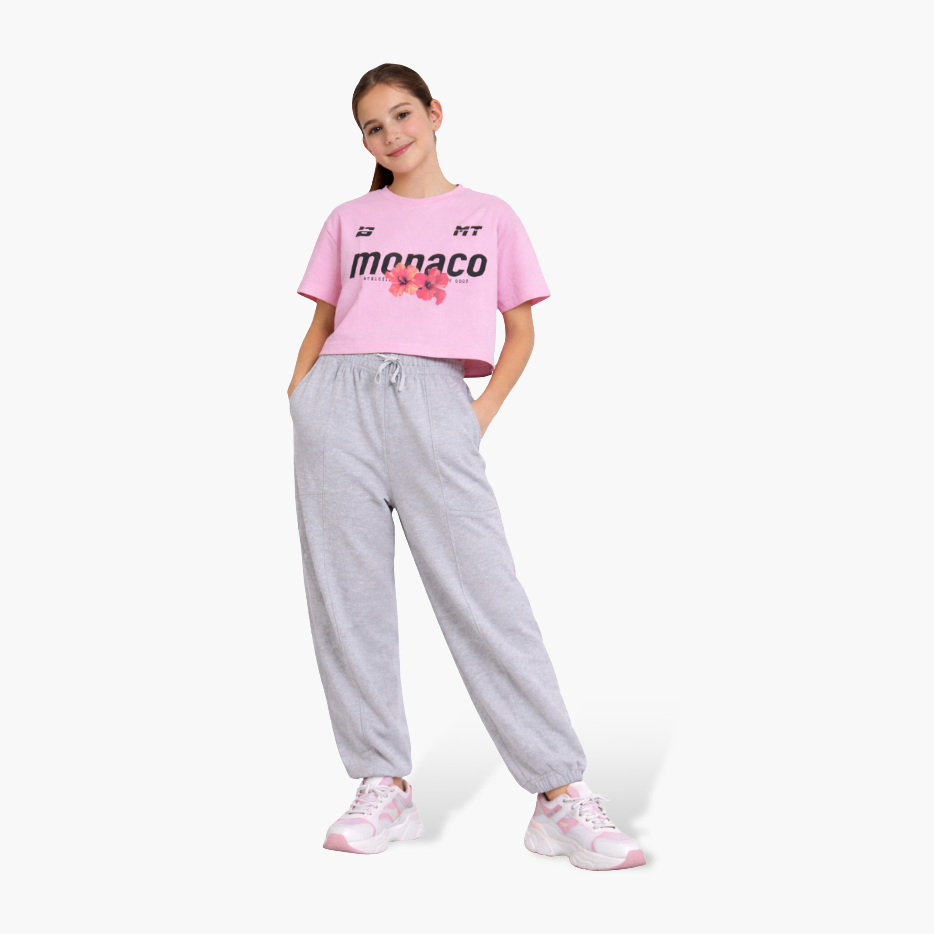 Victor and Jane Monaco Printed T-Shirt & Barrel Pants Set-girls-clothing-setsandcoords-image-1