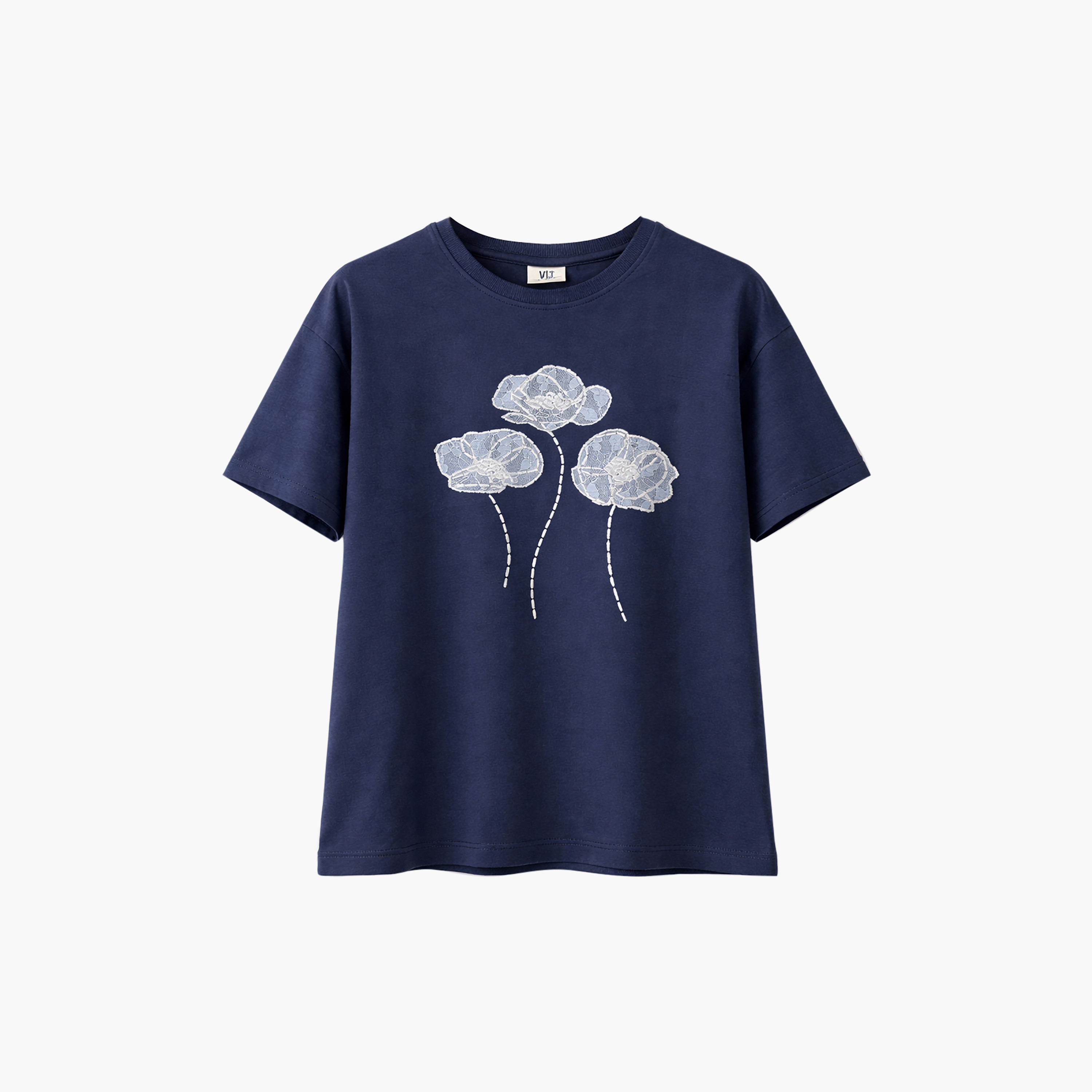 تيشيرت "أوفرسايز" مطرز بطبعة شاطئ كوباكابانا من فيكتور آند جين-girls-clothing-tshirts-image-2