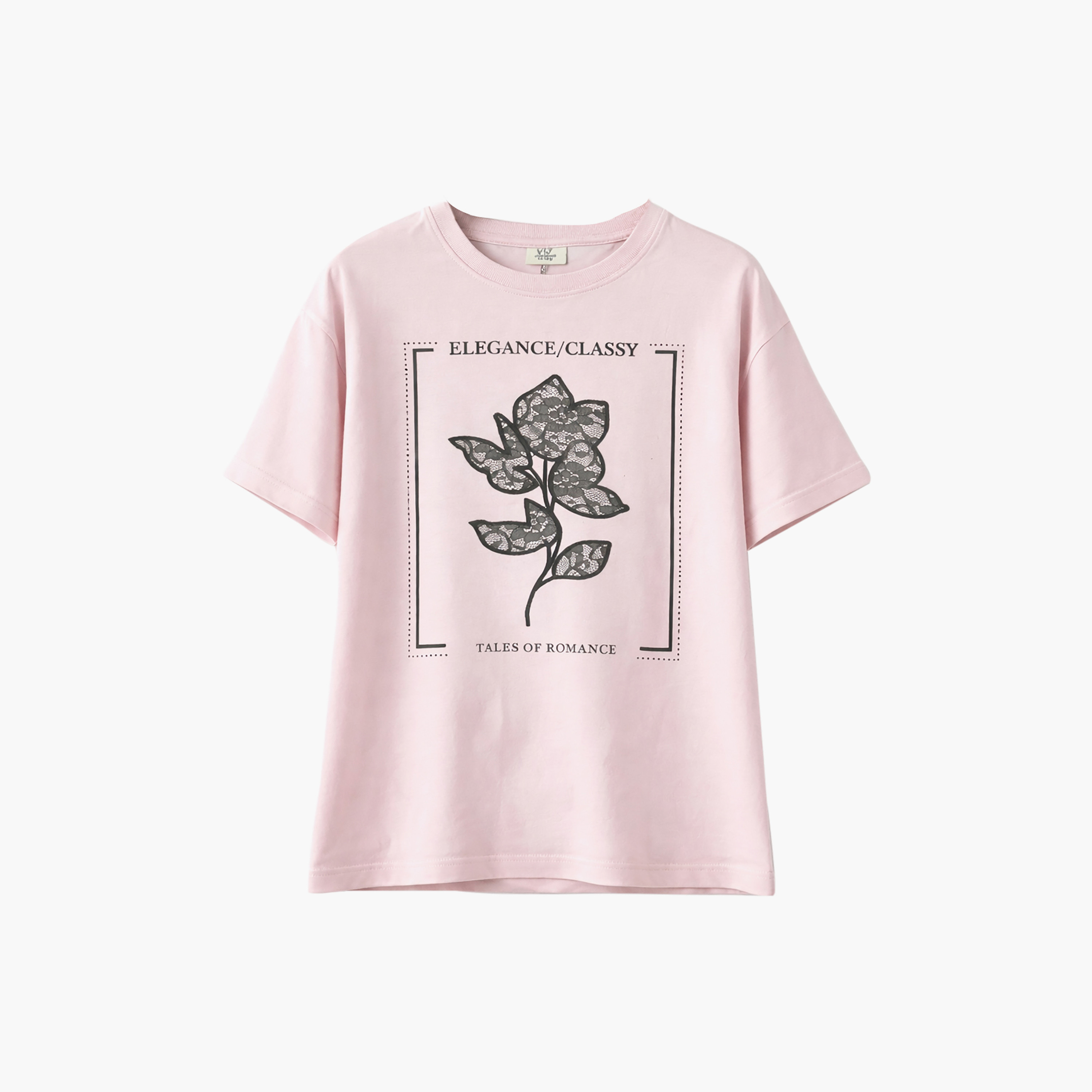 Victor and Jane Paradise Embroidered Oversized Graphic T-Shirt-girls-clothing-tshirts-image-2