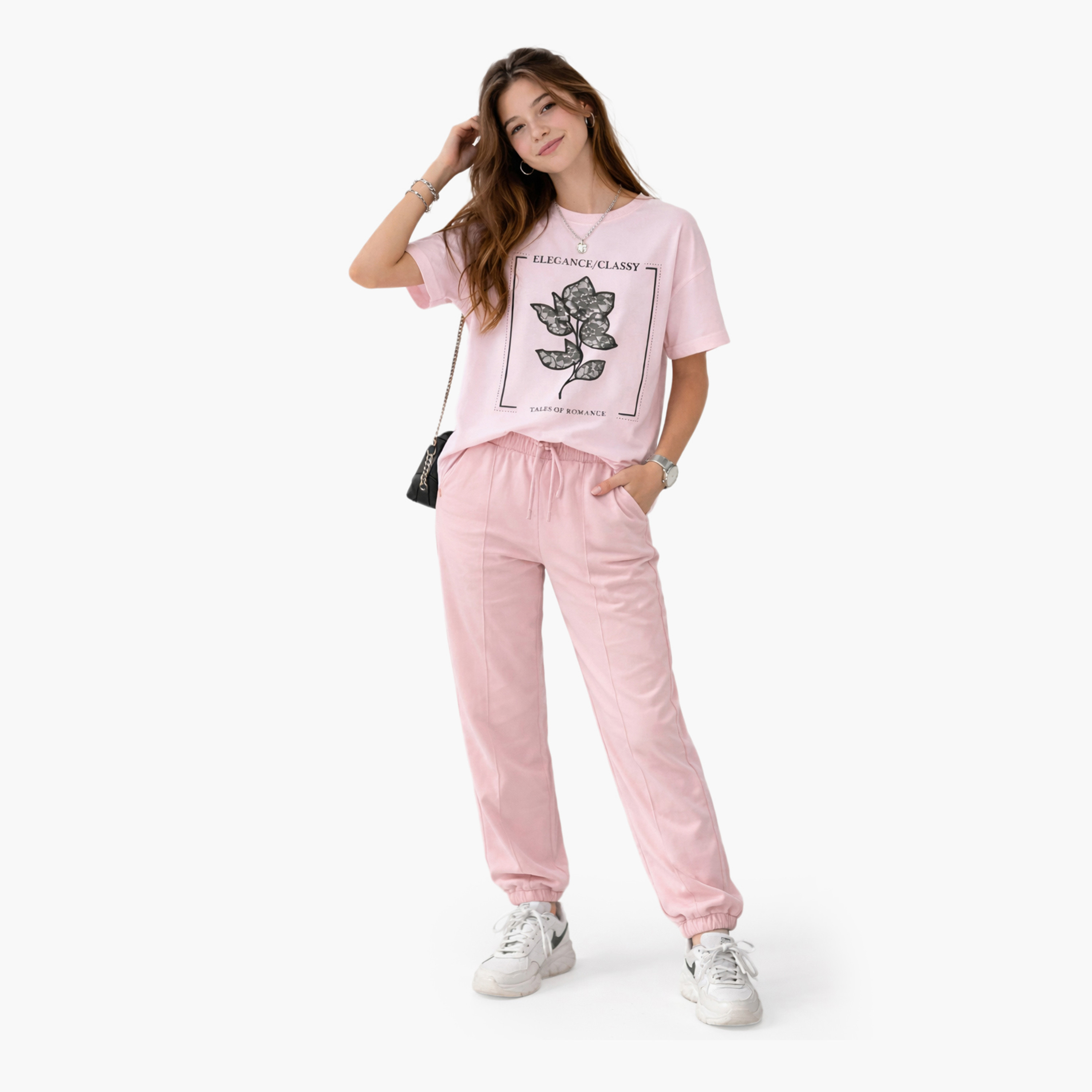 Victor and Jane Paradise Embroidered Oversized Graphic T-Shirt-girls-clothing-tshirts-image-3