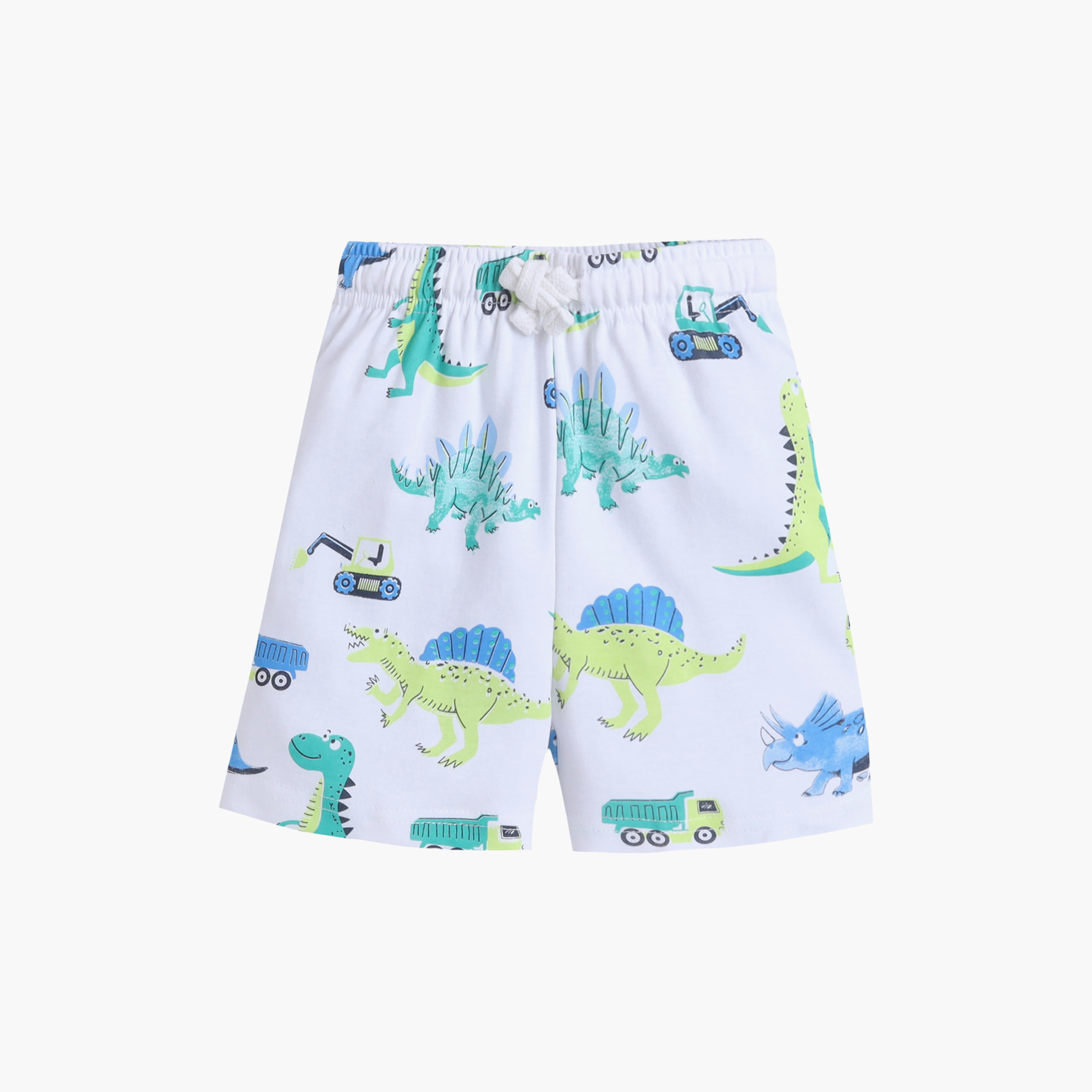 طقم تي شيرت قطني وشورت بطبعة ديناصور من فيكتور آند جين-boys-clothing-setsandcoords-image-3