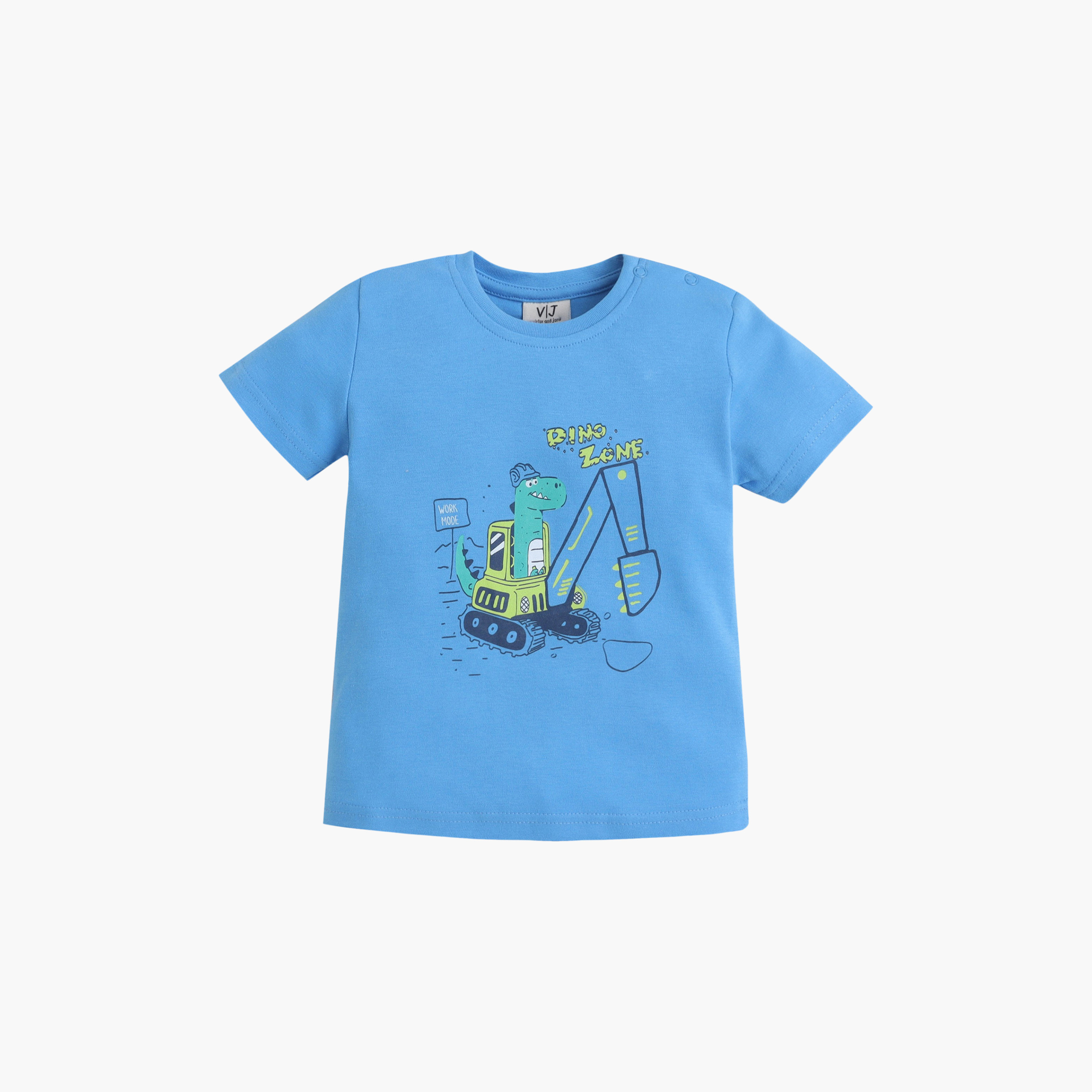 طقم تي شيرت قطني وبيجامة بطبعة ديناصور من فيكتور آند جين-baby-boys-clothing-nightwear-pyjamasets-image-4