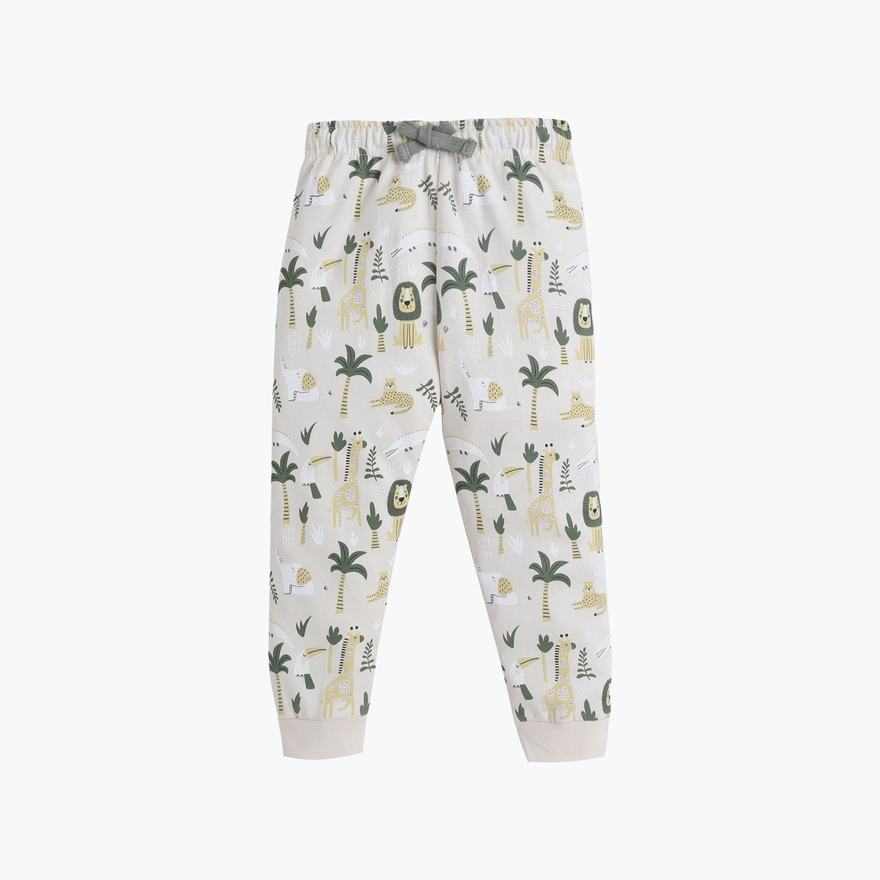 طقم تي شيرت قطني وبيجامة بطبعة أسد من فيكتور آند جين-baby-boys-clothing-nightwear-pyjamasets-image-4