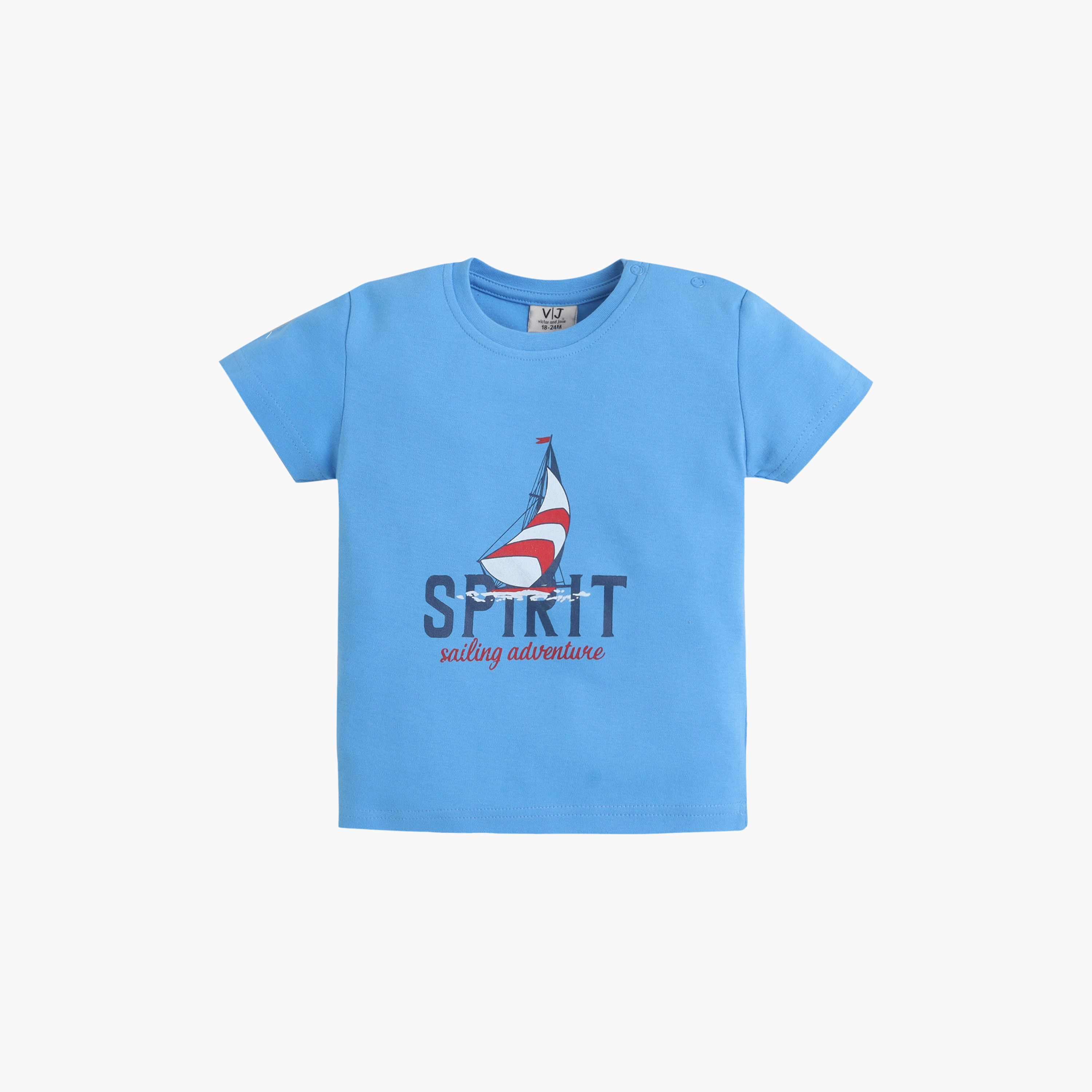 Victor and Jane Spirit Printed Cotton T-Shirt & Pajama Set-boys-clothing-setsandcoords-image-2