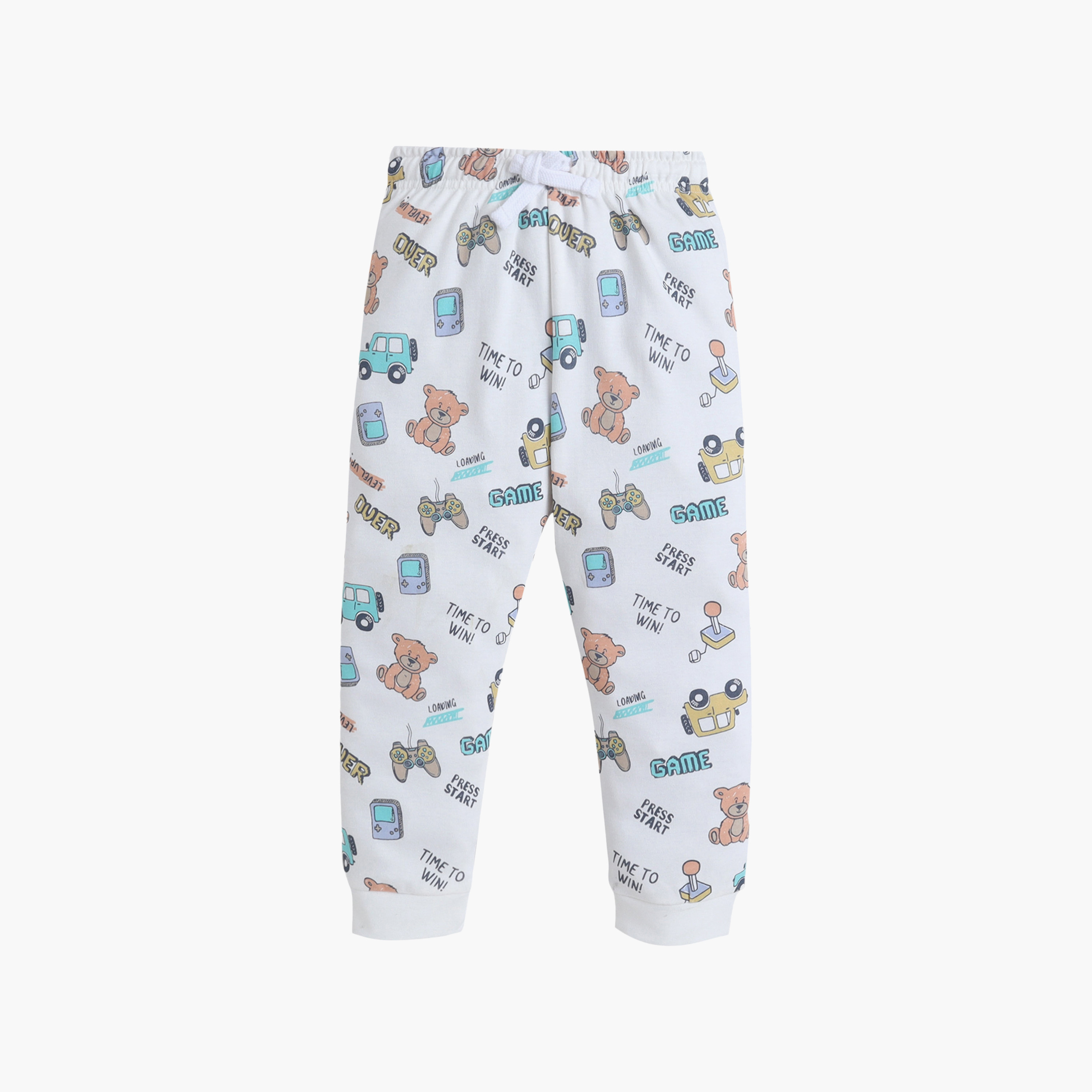 Victor and Jane Teddy Bear Printed Cotton T-Shirt & Pajama Set-baby-boys-clothing-nightwear-pyjamasets-image-4