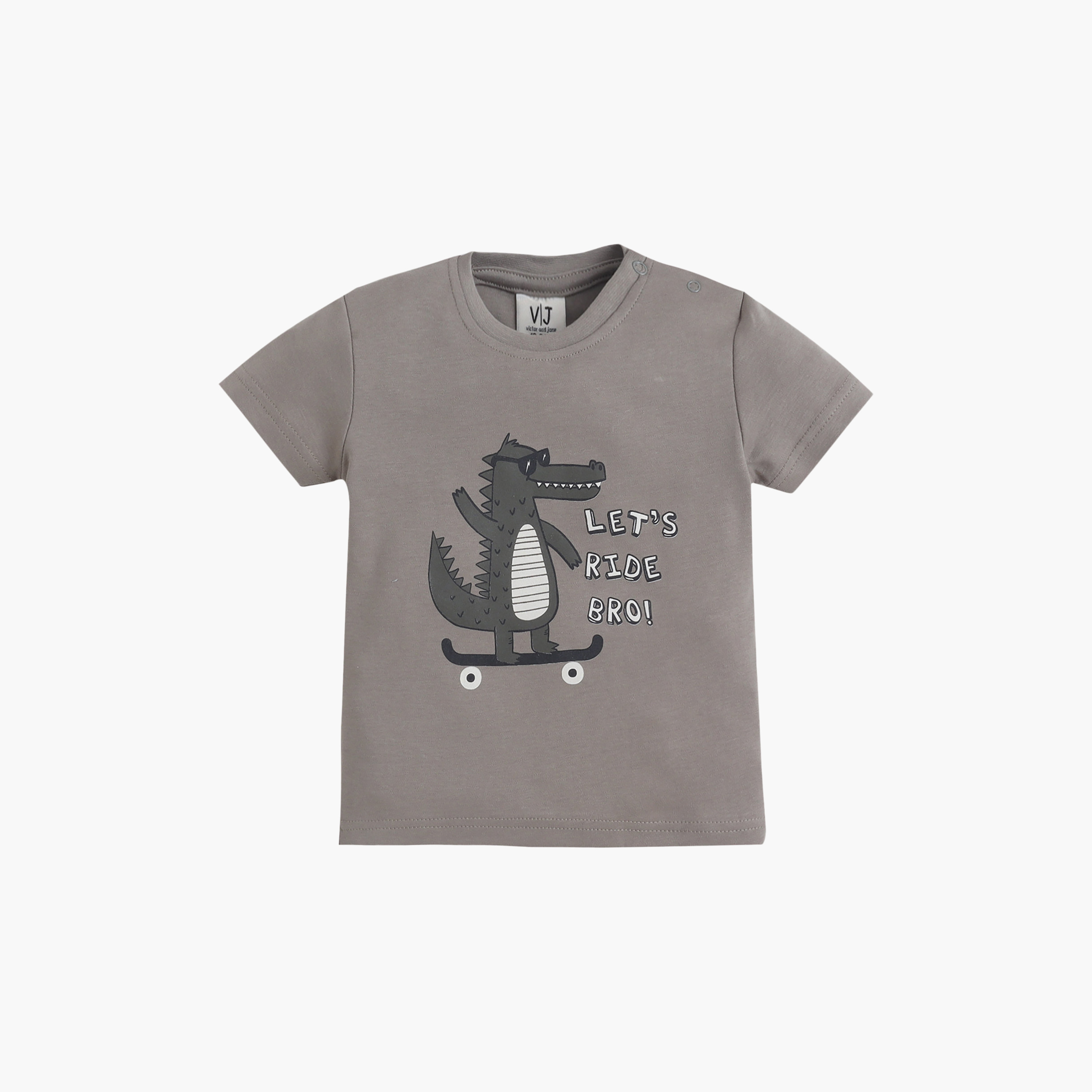 طقم تي شيرت قطني وبيجامة بطبعة حيوانات من فيكتور آند جين-baby-boys-clothing-nightwear-pyjamasets-image-3