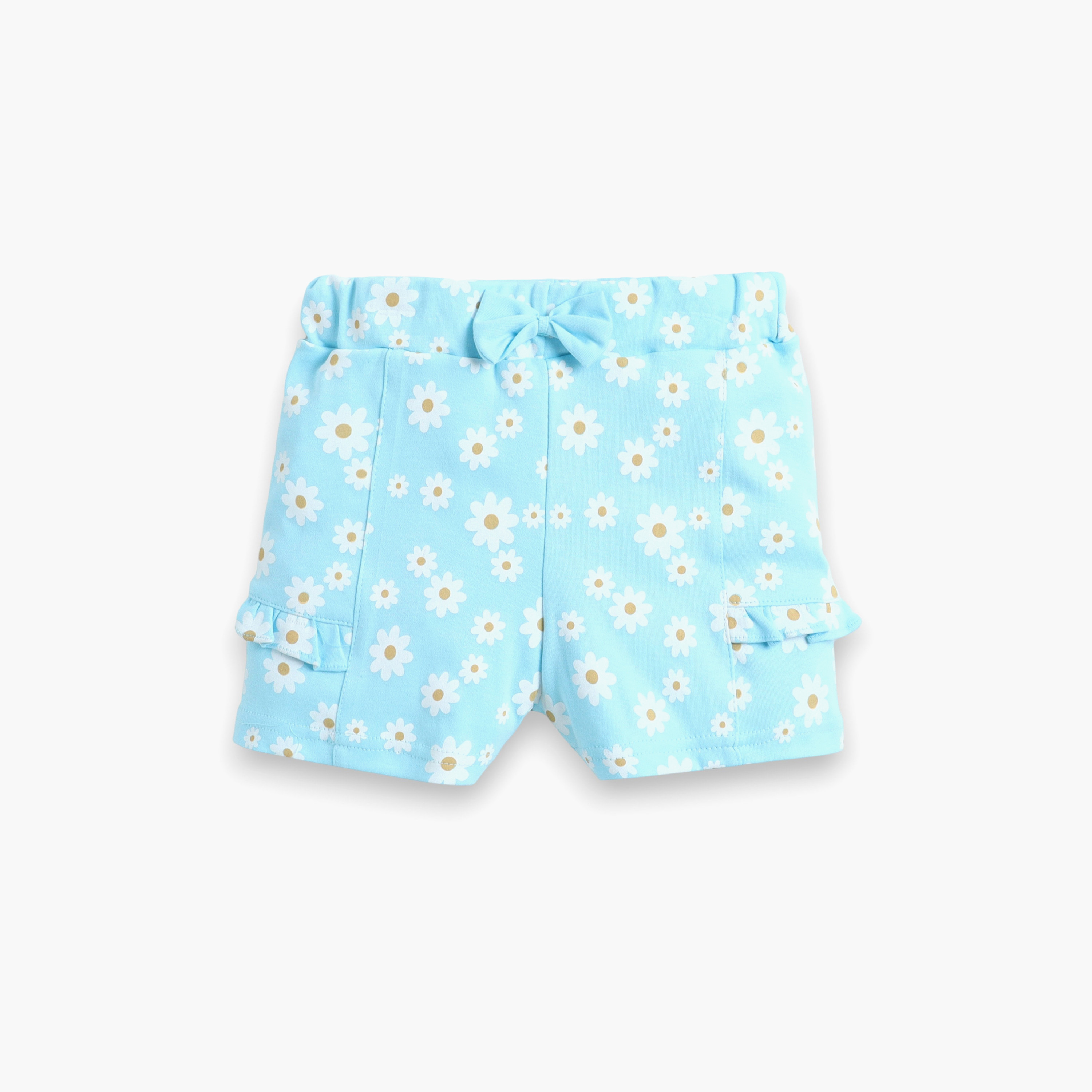 Victor and Jane Half Sleeves Daddy’s Girl Printed Top & Floral Ruffle Shorts Set-baby-girls-clothing-setsandcoords-image-5