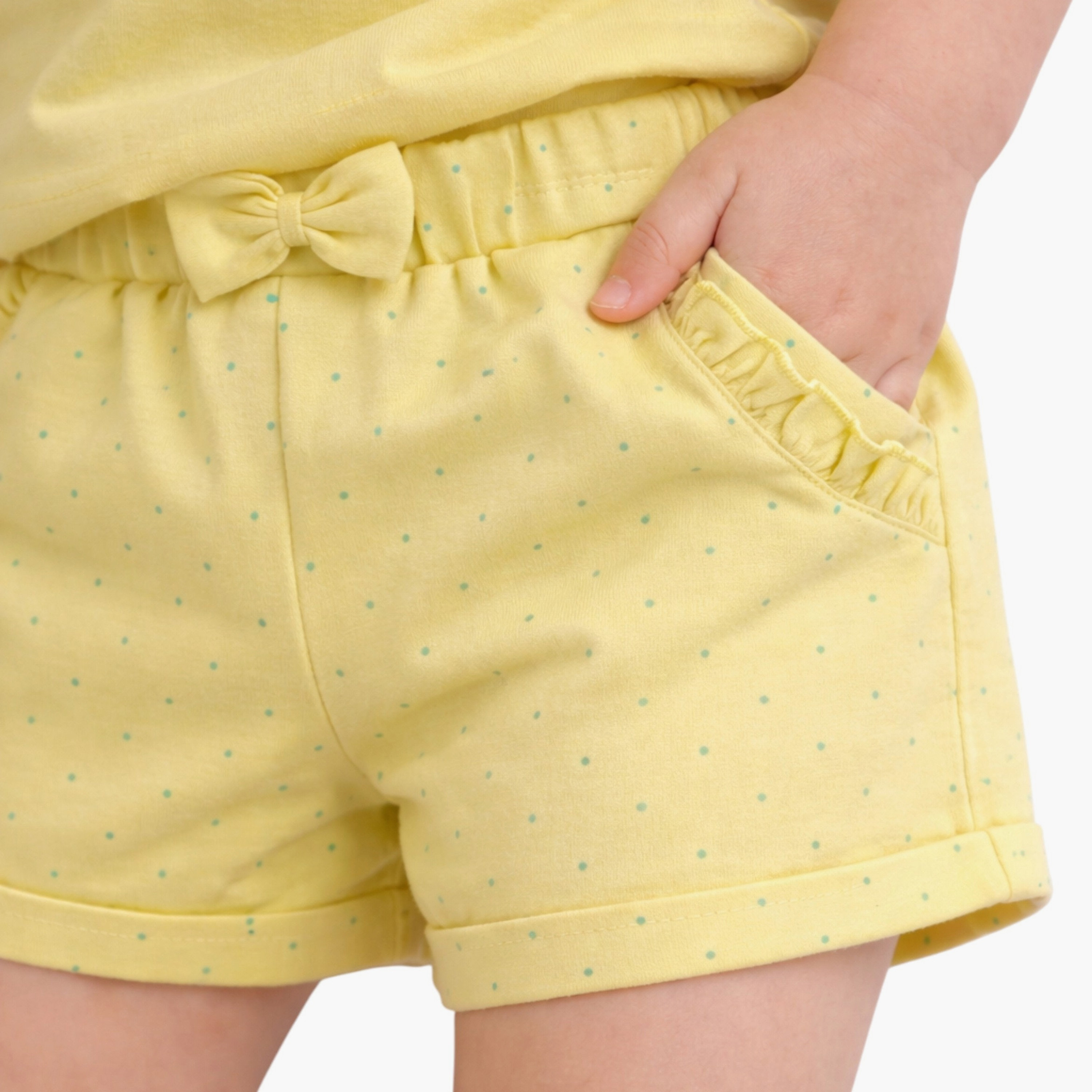 طقم بلوزة بأكمام نصفية بطبعة ليوبارد وشورت منقط من فيكتور أند جين-baby-girls-clothing-setsandcoords-image-5
