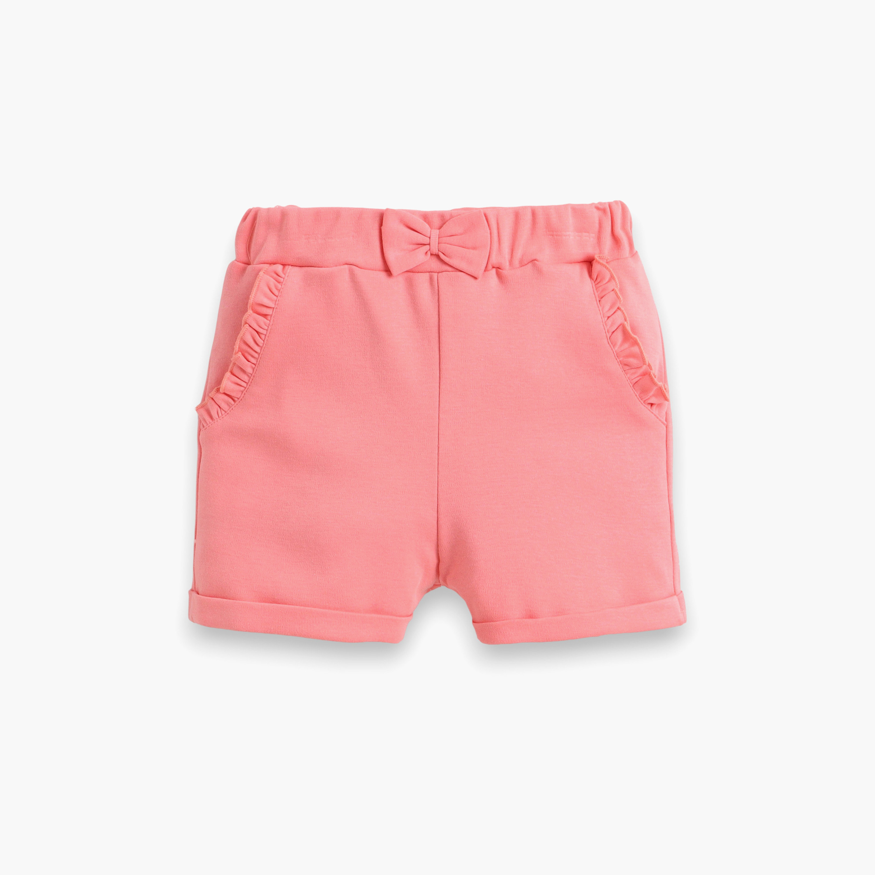 طقم بلوزة بأكمام نصفية بطبعة باني فيس وشورت بتفاصيل فيونكة من فيكتور أند جين-baby-girls-clothing-setsandcoords-image-4