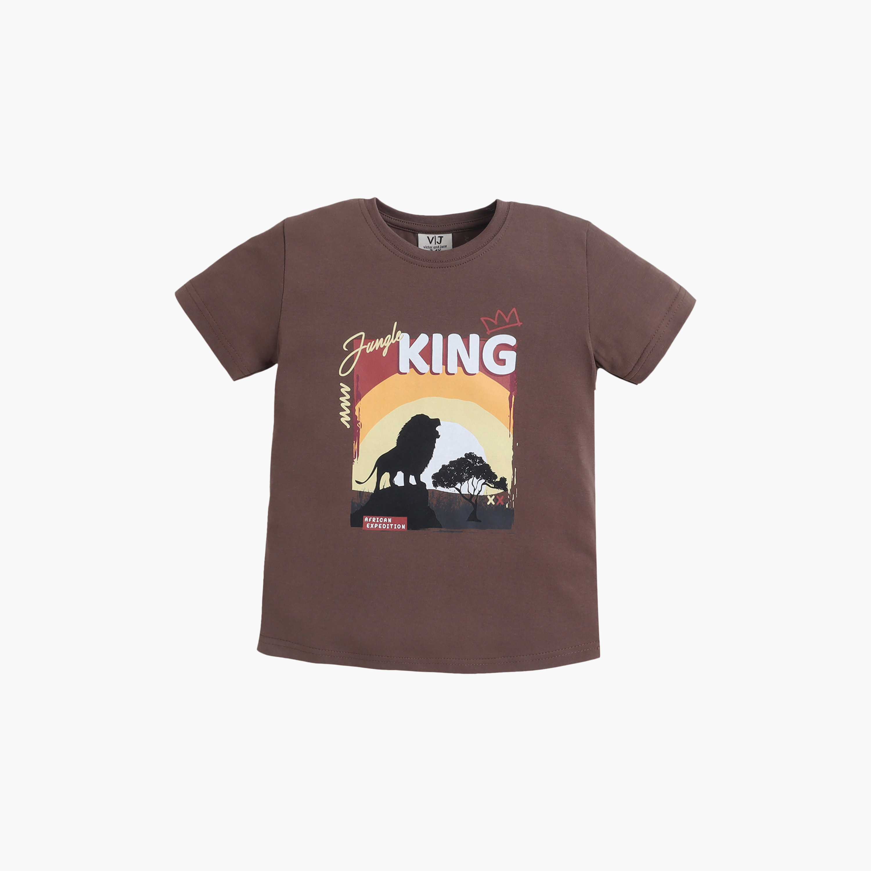 Victor and Jane King Graphic Cotton T-Shirt & Shorts Set-boys-clothing-setsandcoords-image-3