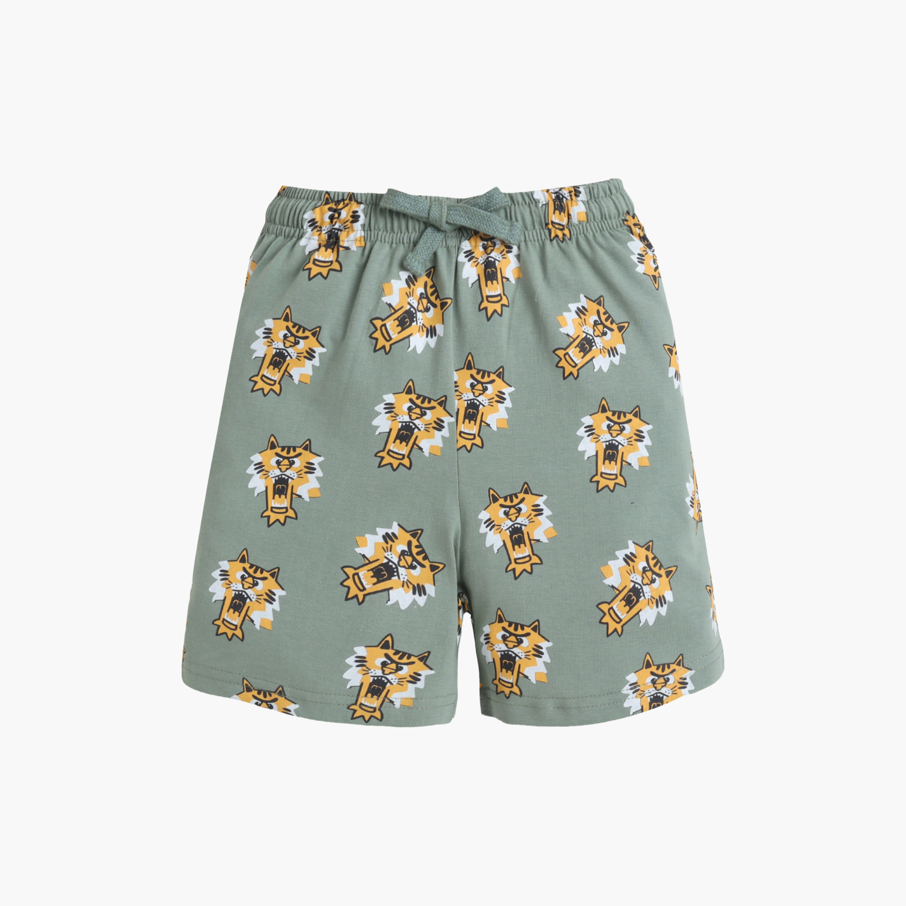 طقم تي شيرت قطني وشورت بطبعة زرافة من فيكتور آند جين-boys-clothing-setsandcoords-image-4