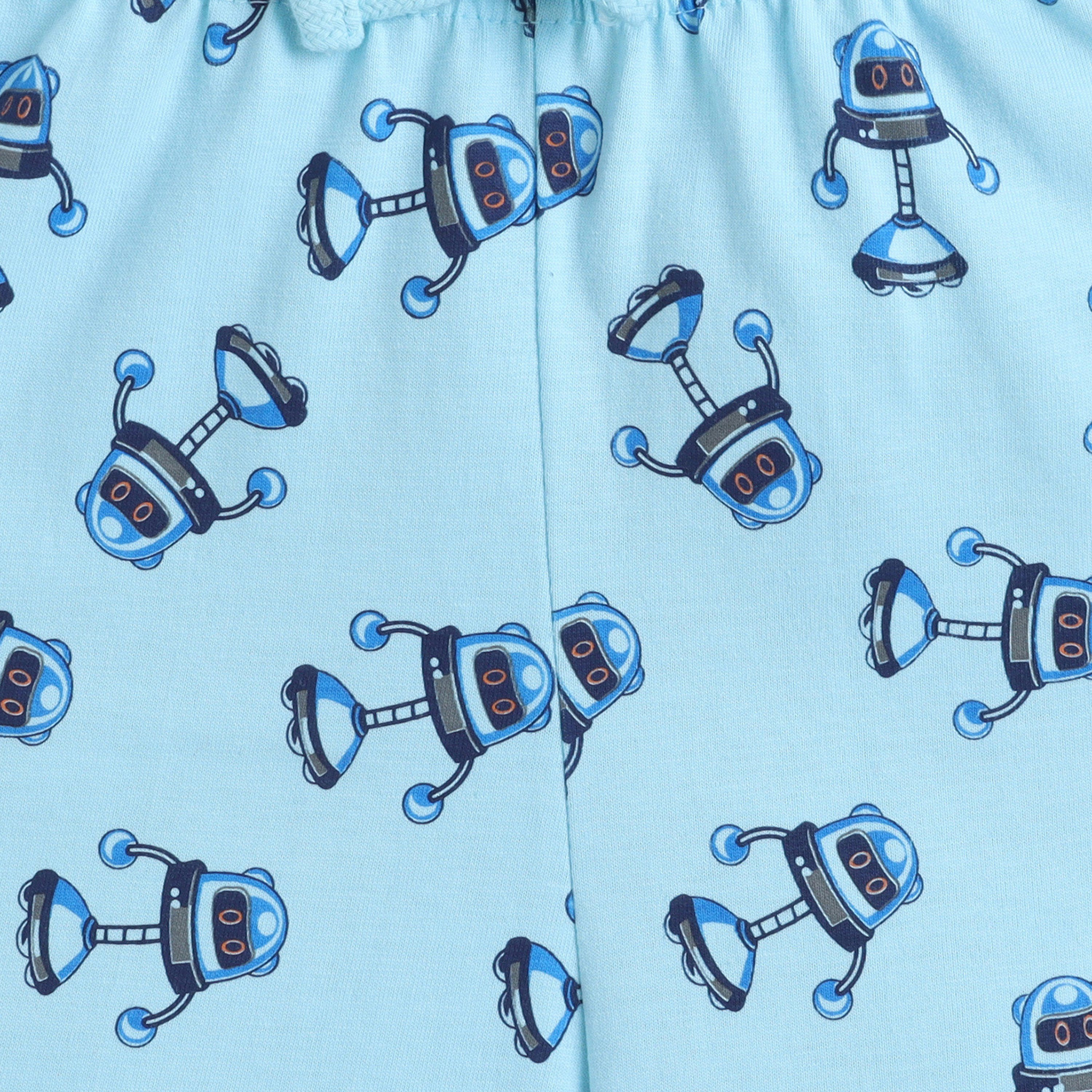 Victor and Jane Robot Printed Cotton T-Shirt & Shorts Set-boys-clothing-setsandcoords-image-6