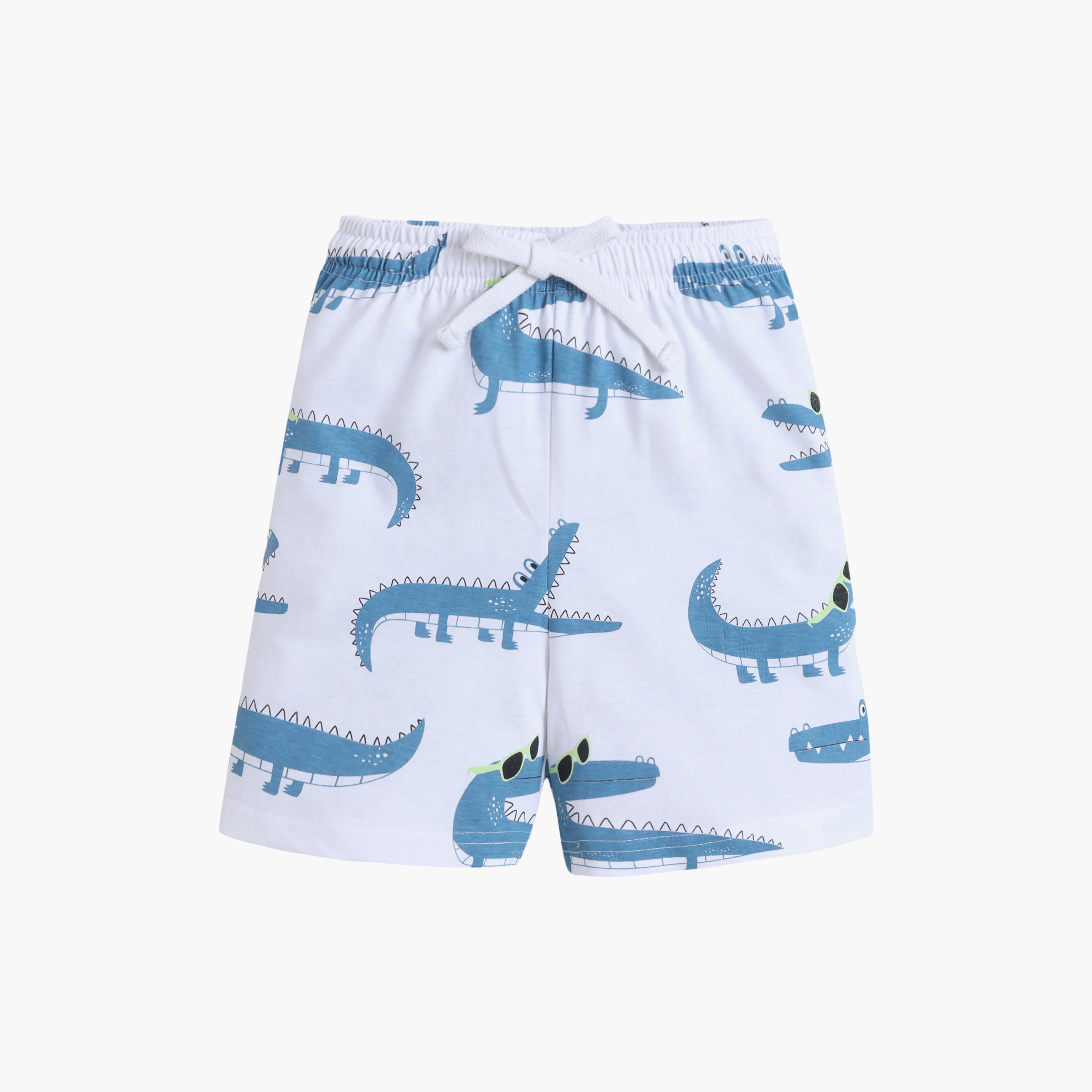 Victor and Jane Crocodile Printed Cotton T-Shirt & Shorts Set-boys-clothing-setsandcoords-image-3