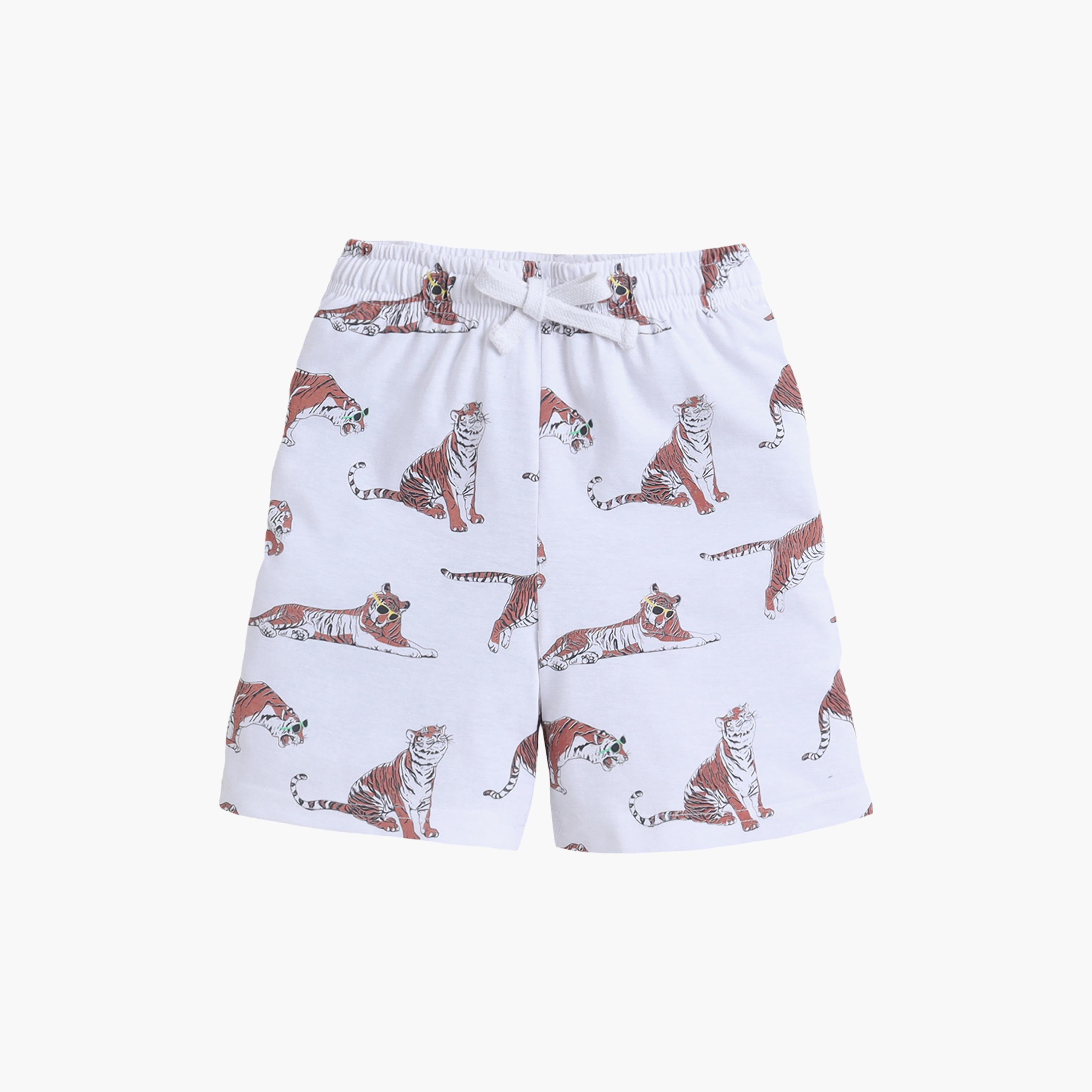 طقم تي شيرت قطني وشورت بطبعة نمر من فيكتور آند جين-baby-girls-clothing-nightwear-pyjamasets-image-4