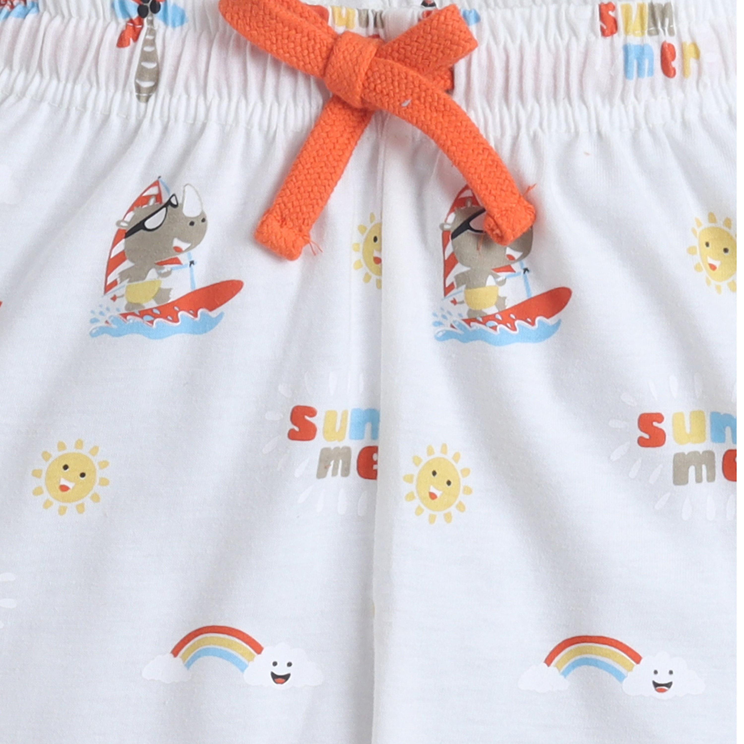 Victor and Jane Enjoy Summer Printed Cotton T-Shirt & Pajama Set-boys-clothing-nightwear-image-6
