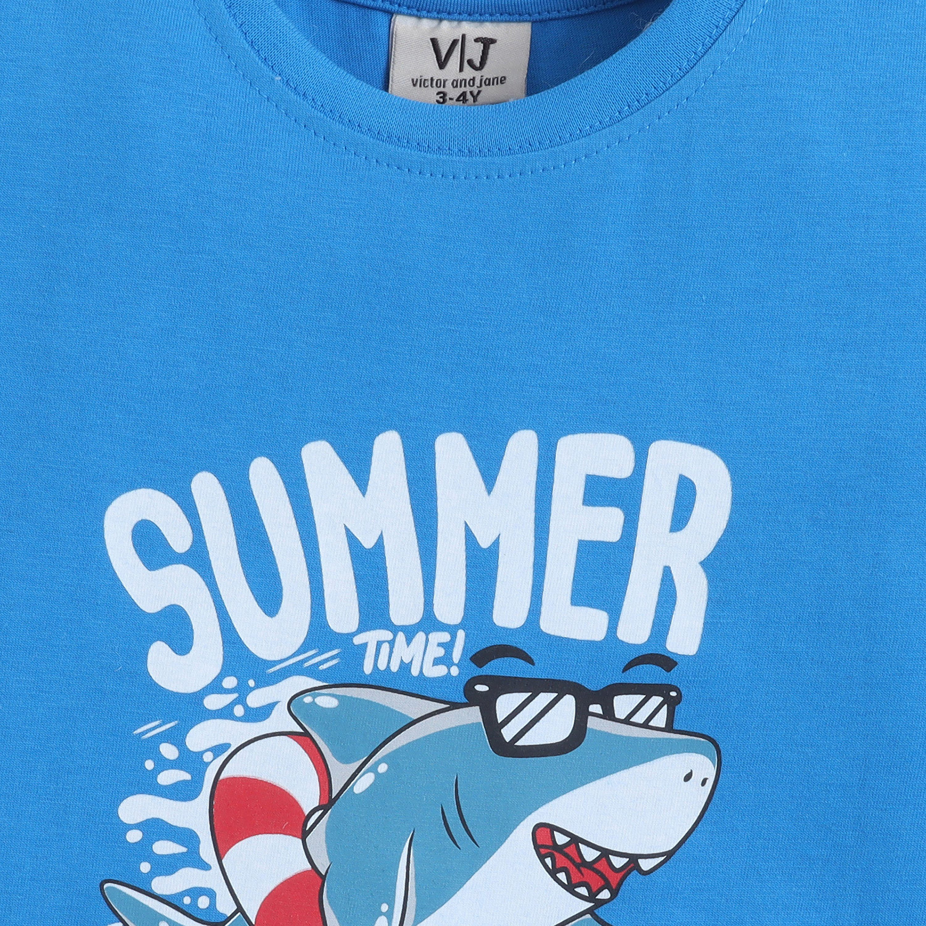 Victor and Jane Summer Printed Cotton T-Shirt & Pajama Set-baby-girls-clothing-nightwear-pyjamasets-image-5