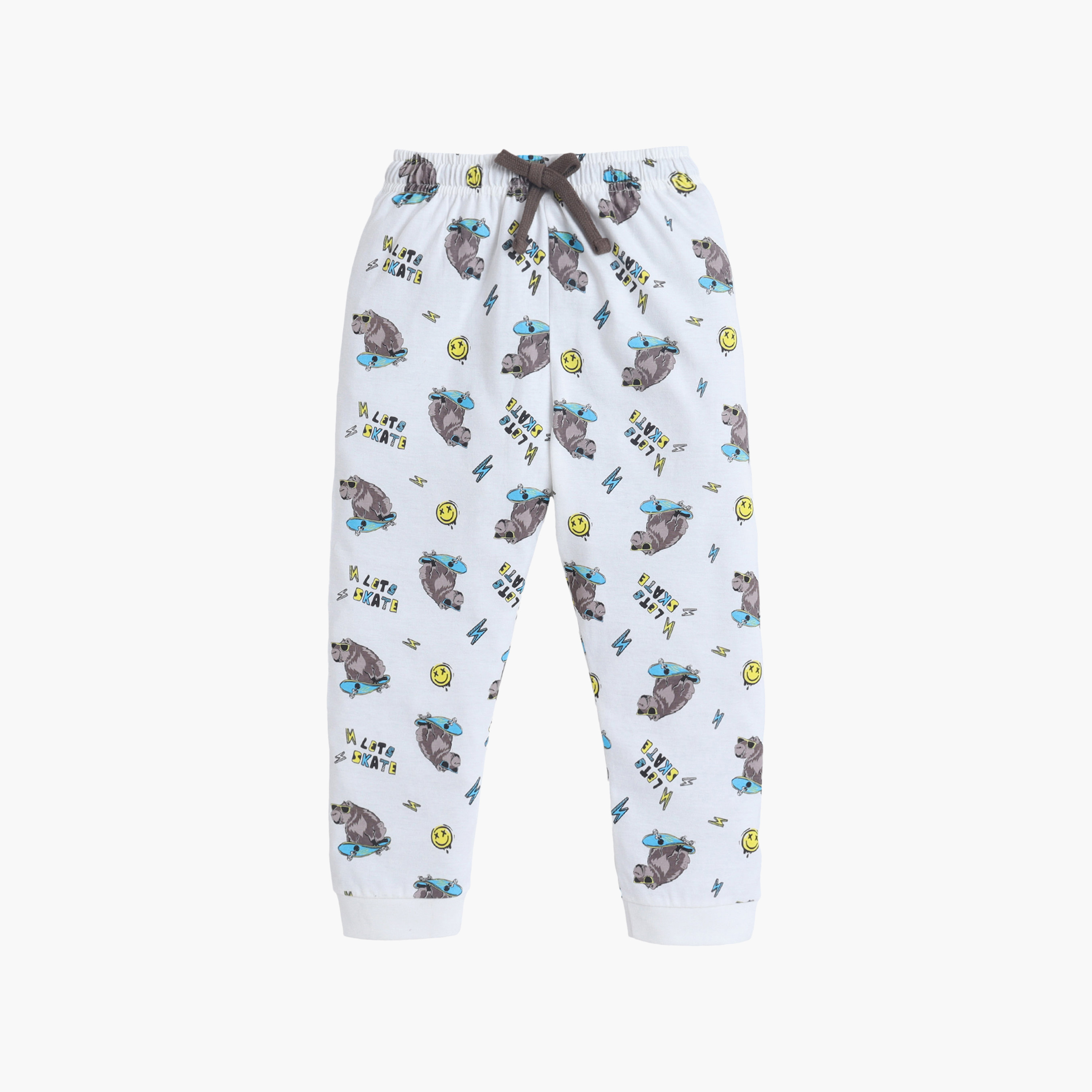 Victor and Jane Bear Skate Graphic Cotton T-Shirt & Pajama Set-boys-clothing-setsandcoords-image-3