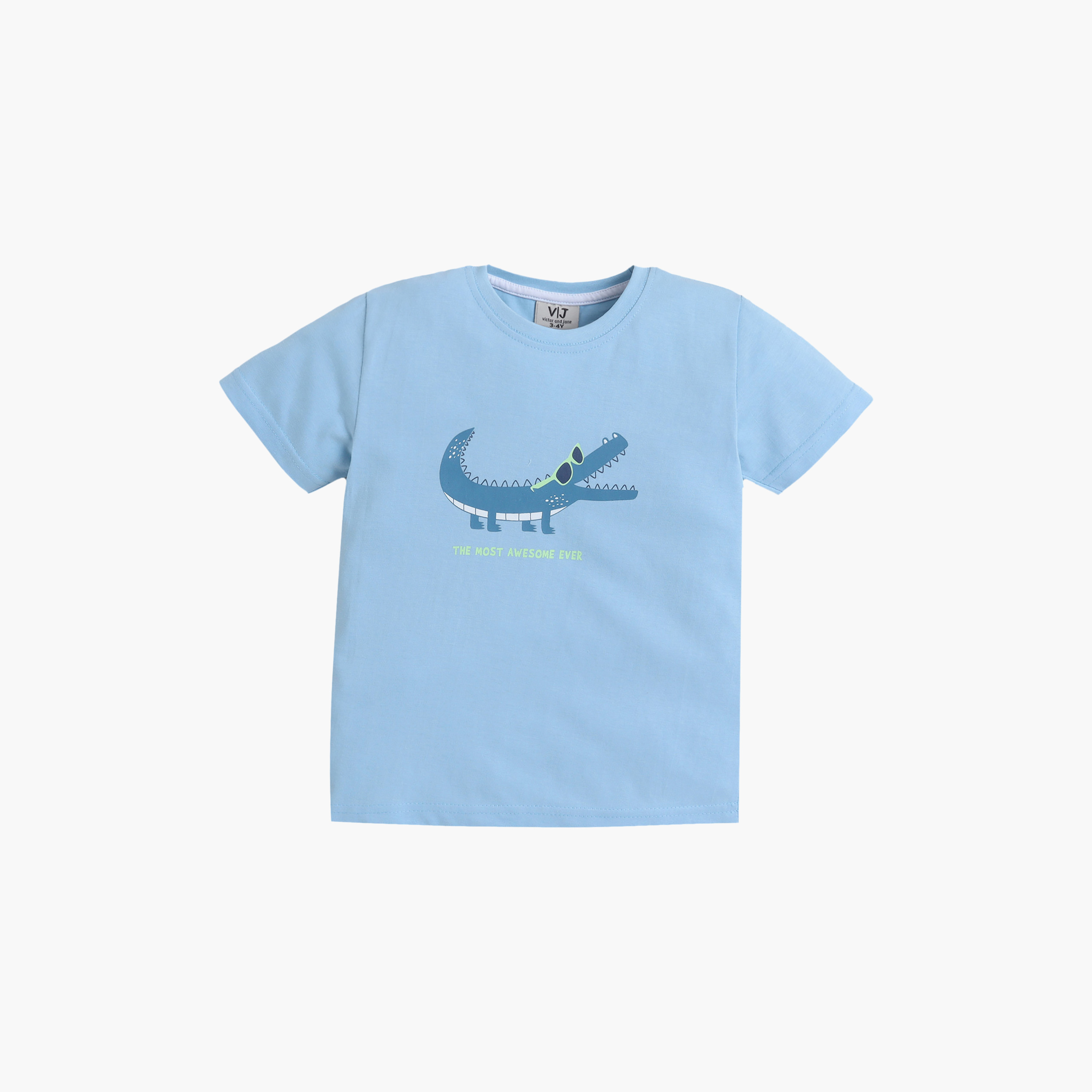 Victor and Jane Crocodile Printed Cotton T-Shirt & Pajama Set-baby-boys-clothing-nightwear-pyjamasets-image-3