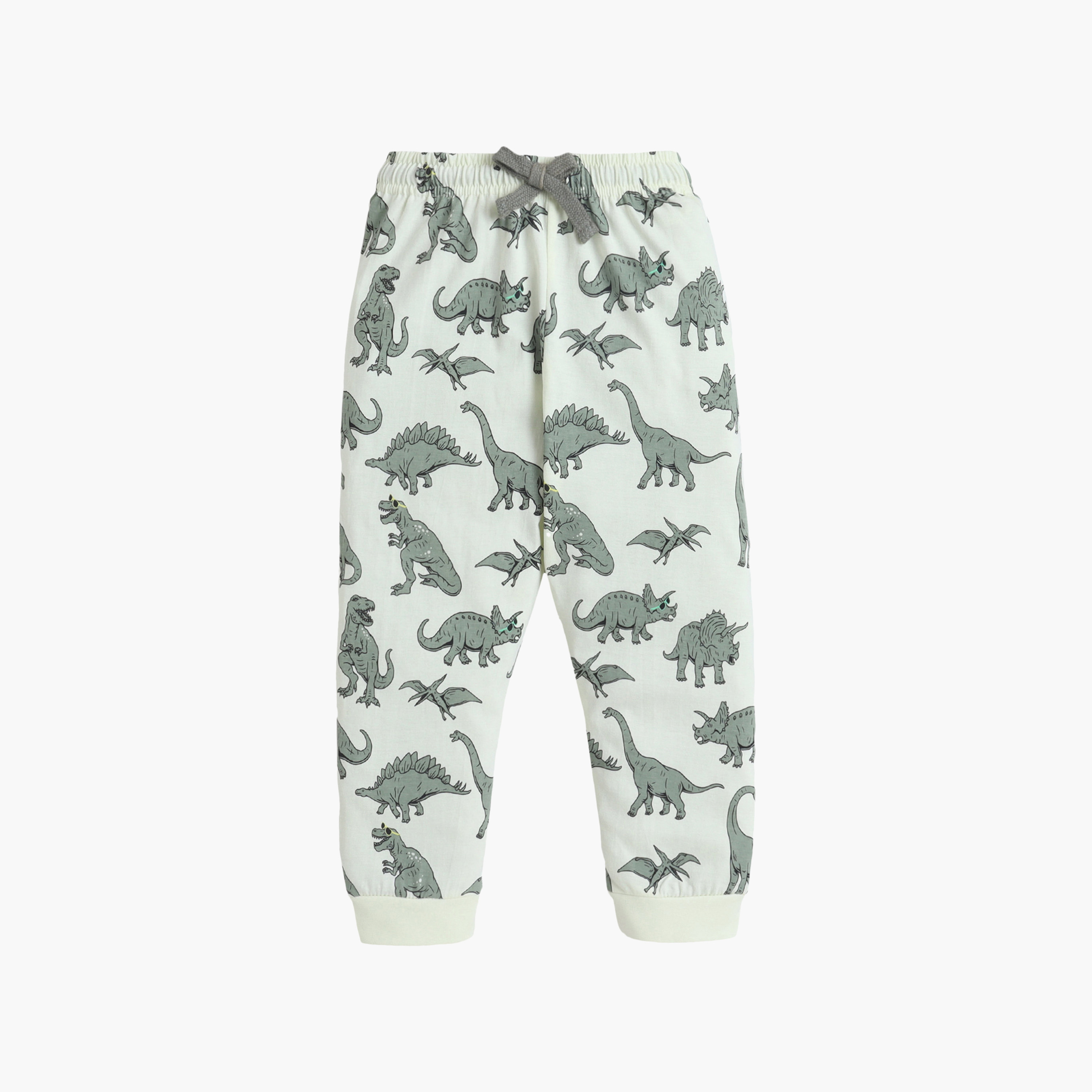 Victor and Jane Dino Graphic Cotton T-Shirt & Pajama Set-baby-boys-clothing-nightwear-pyjamasets-image-4