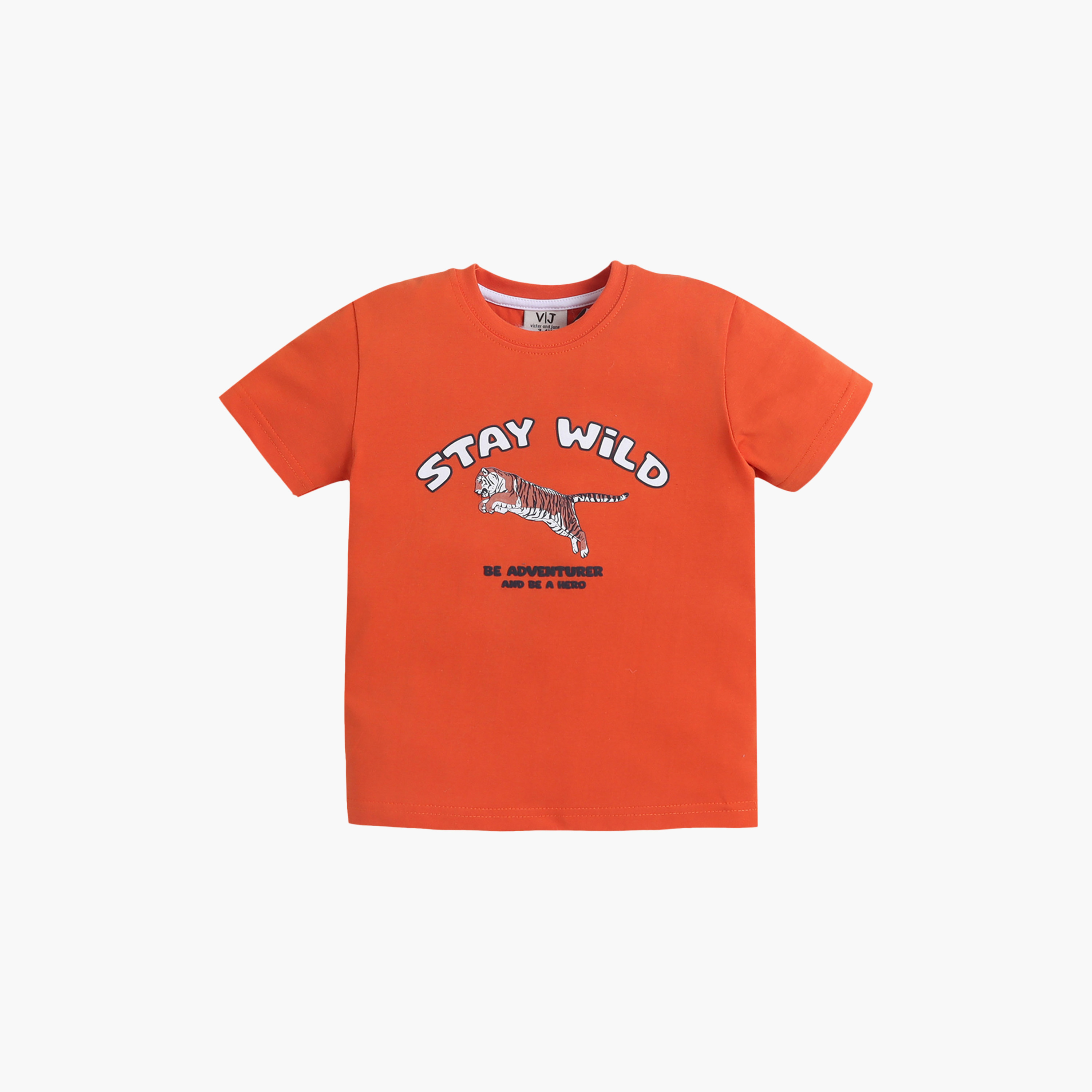 طقم تي شيرت قطني وبيجامة بطبعة نمر "Stay Wild" من فيكتور آند جين-baby-boys-clothing-nightwear-pyjamasets-image-3