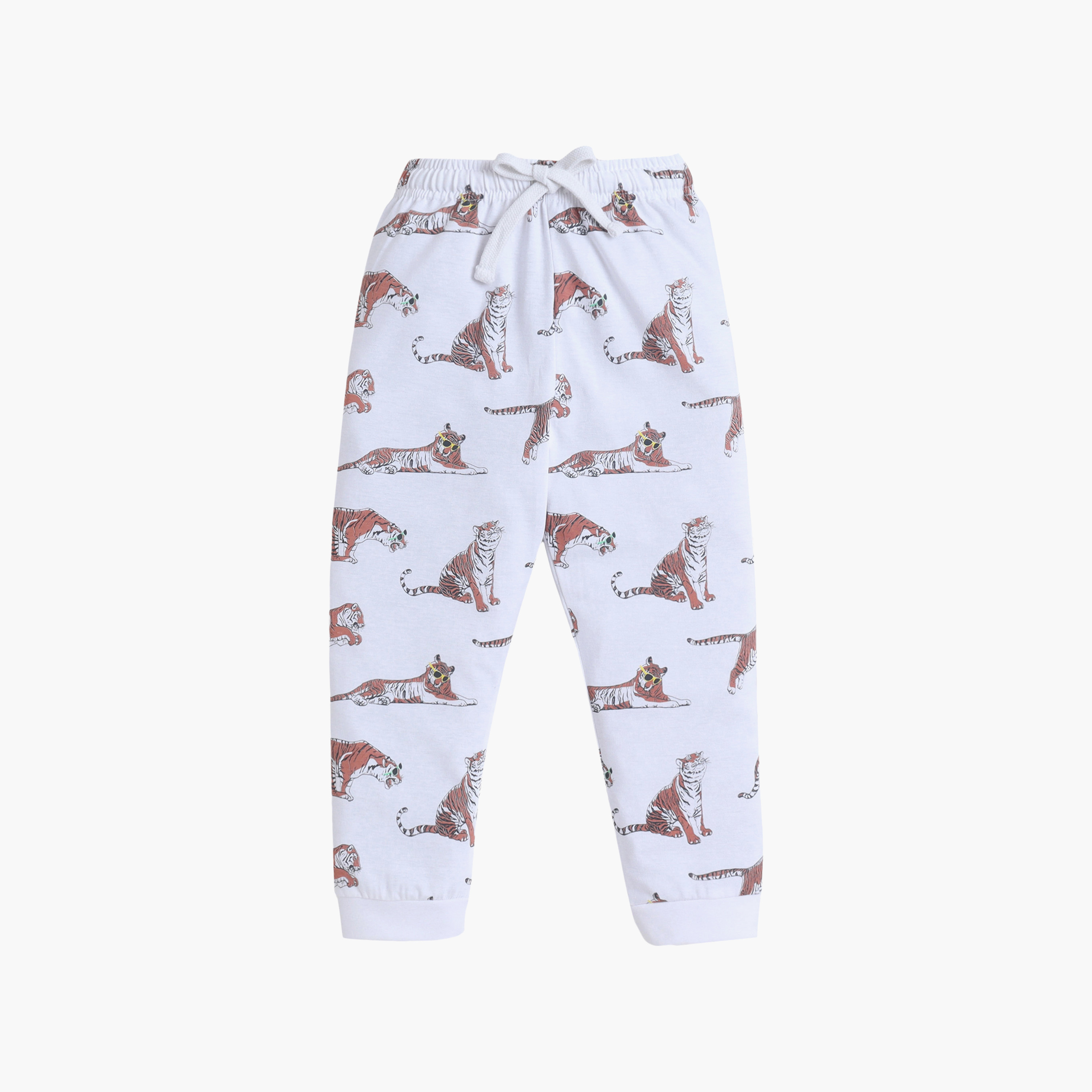 Victor and Jane Stay Wild Tiger Printed Cotton T-Shirt & Pajama Set-baby-boys-clothing-nightwear-pyjamasets-image-4