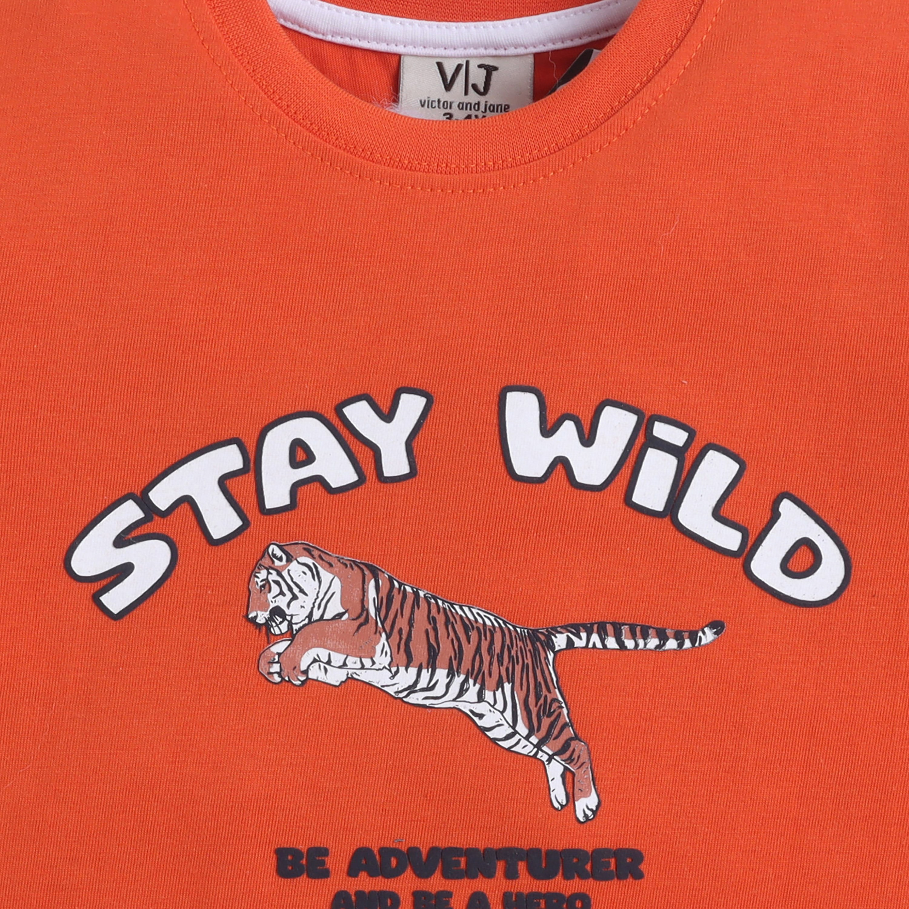 Victor and Jane Stay Wild Tiger Printed Cotton T-Shirt & Pajama Set-baby-boys-clothing-nightwear-pyjamasets-image-6