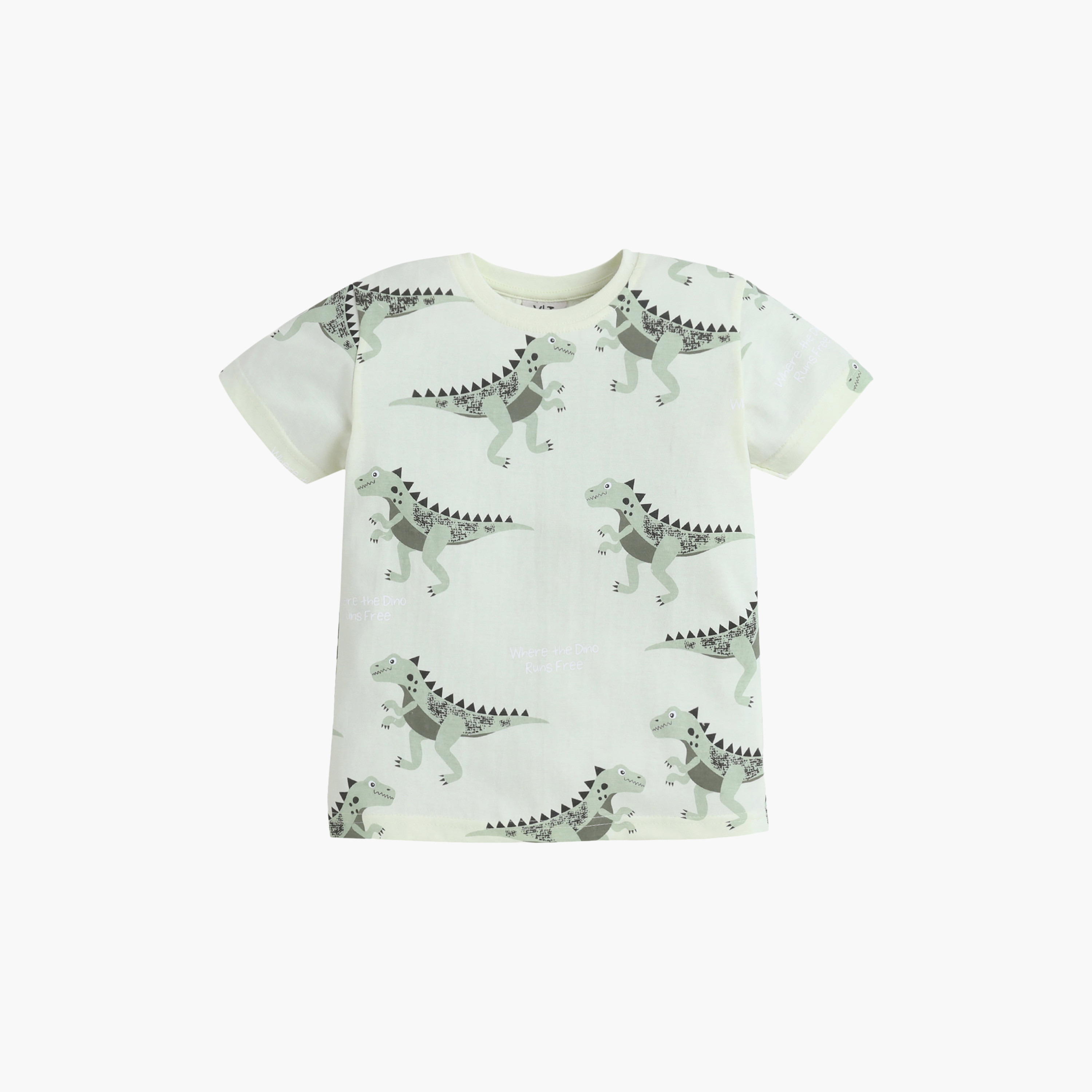طقم تي شيرت قطني وبيجامة بطبعة ديناصور كاملة من فيكتور آند جين-baby-boys-clothing-nightwear-pyjamasets-image-4