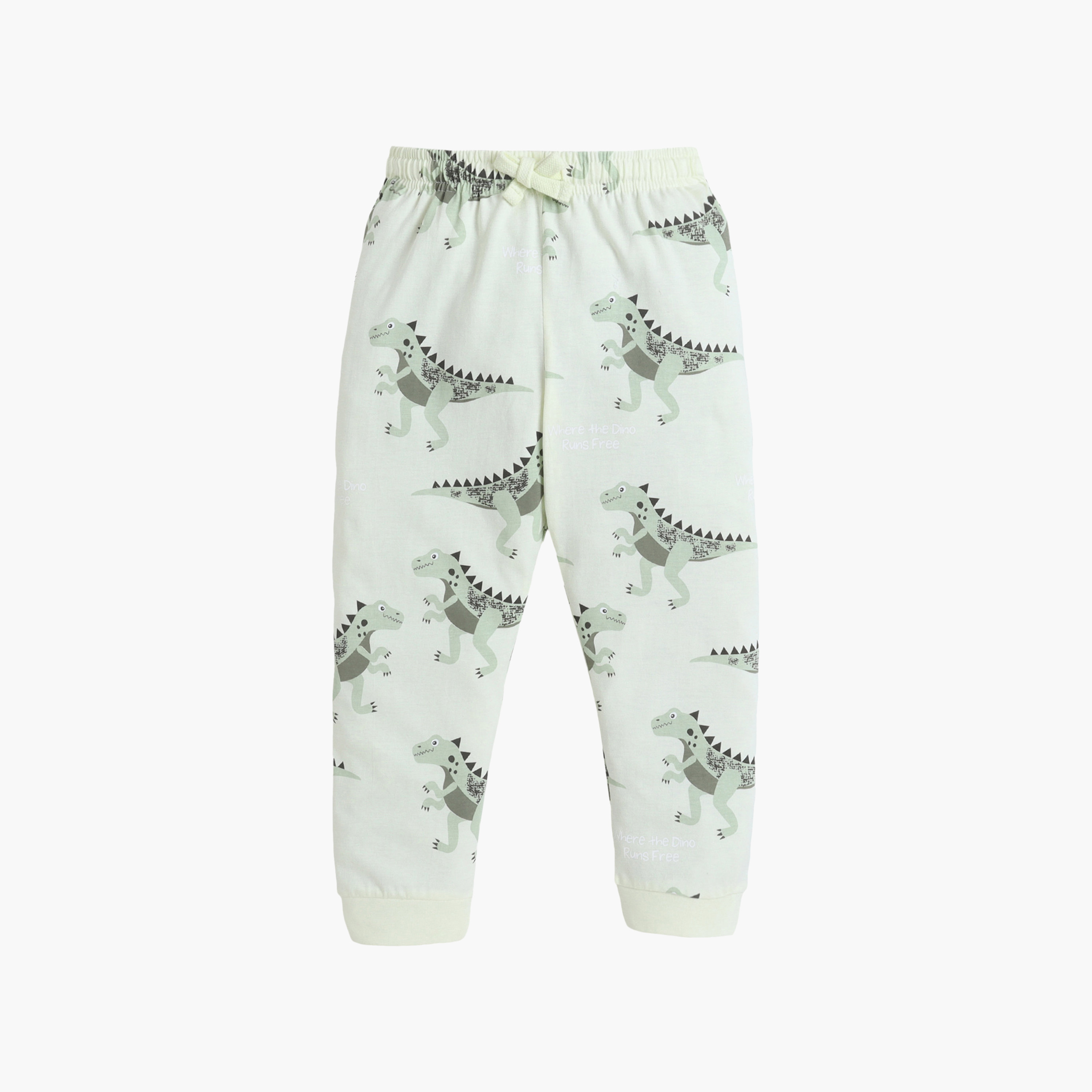 Victor and Jane All-Over Dino Printed Cotton T-Shirt & Pajama Set-baby-boys-clothing-nightwear-pyjamasets-image-5