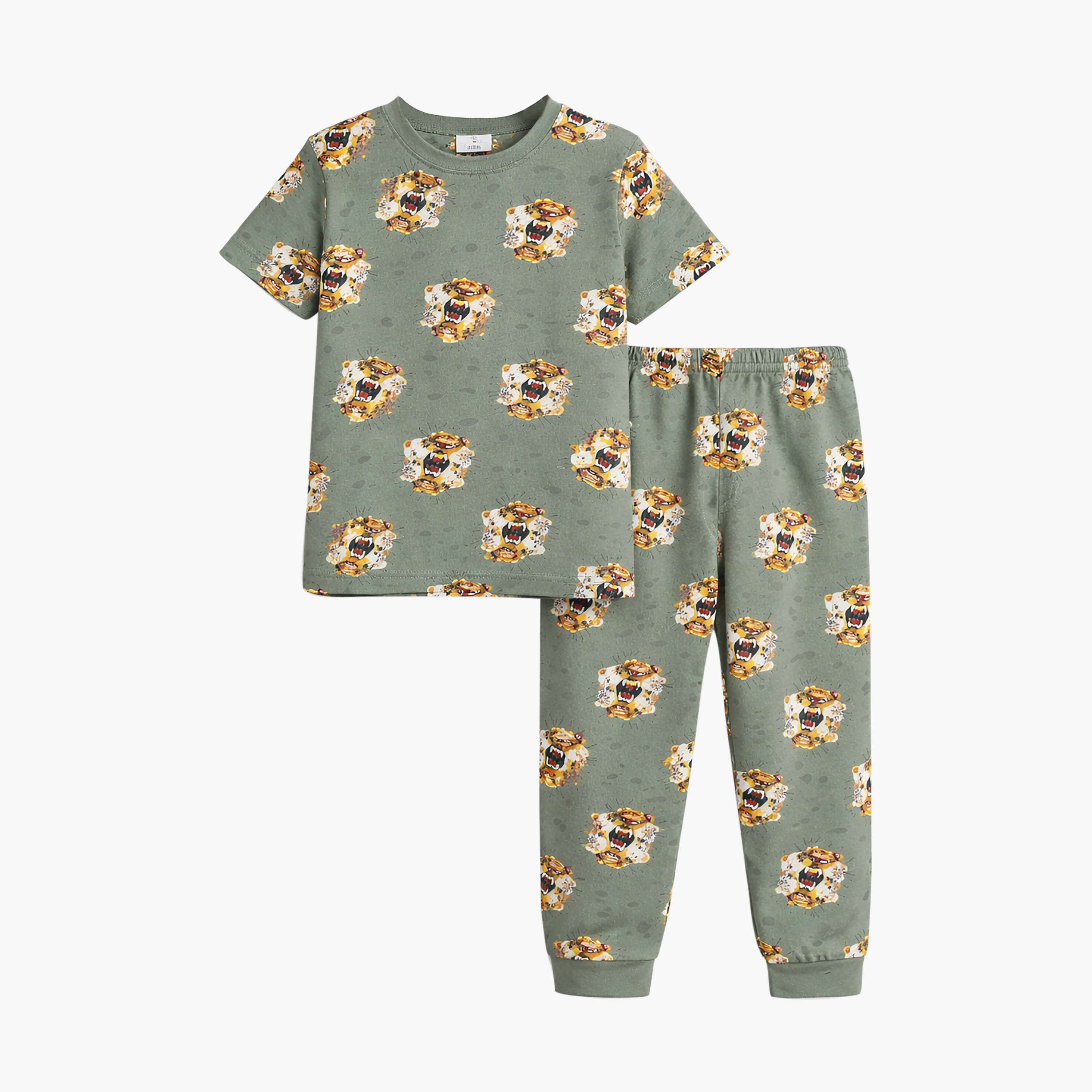 Victor and Jane 2-Piece Tiger Printed T-Shirt & Jogger Set-baby-boys-clothing-setsandcoords-image-1