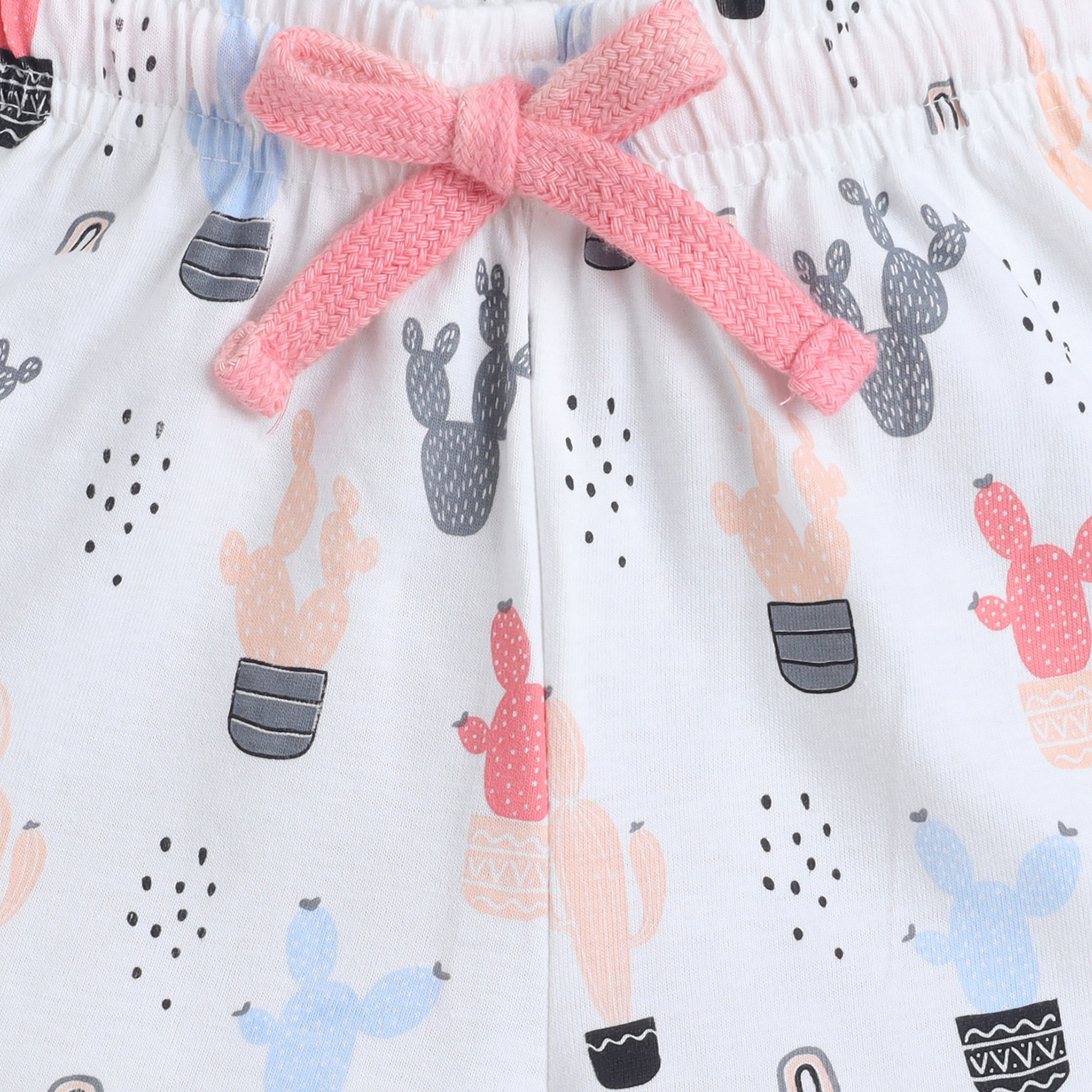 طقم تي شيرت قطني وشورت بطبعة صبار من فيكتور آند جين-baby-girls-clothing-nightwear-pyjamasets-image-6
