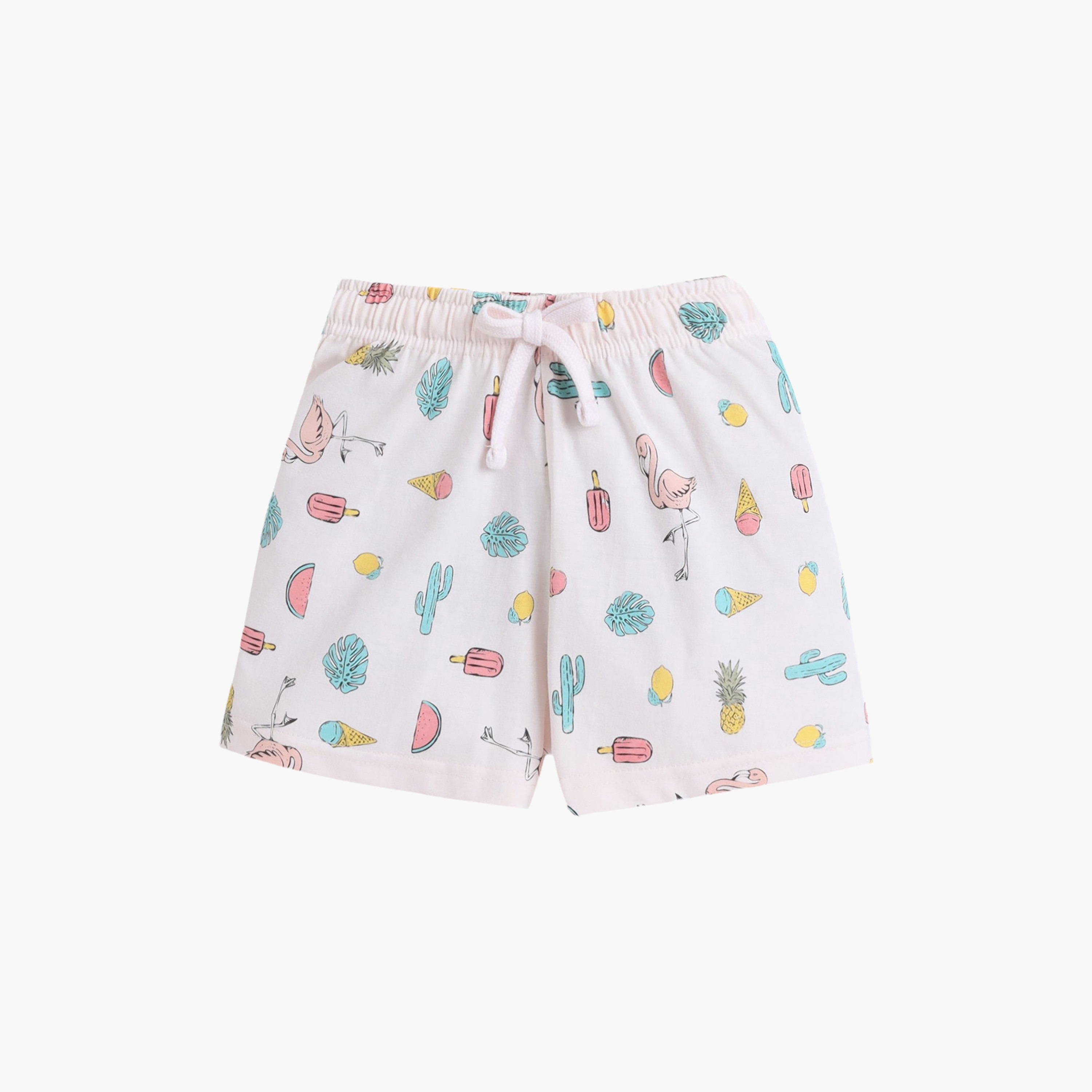 Victor and Jane West Coast Printed Cotton T-Shirt & Shorts Set-baby-girls-clothing-nightwear-pyjamasets-image-4