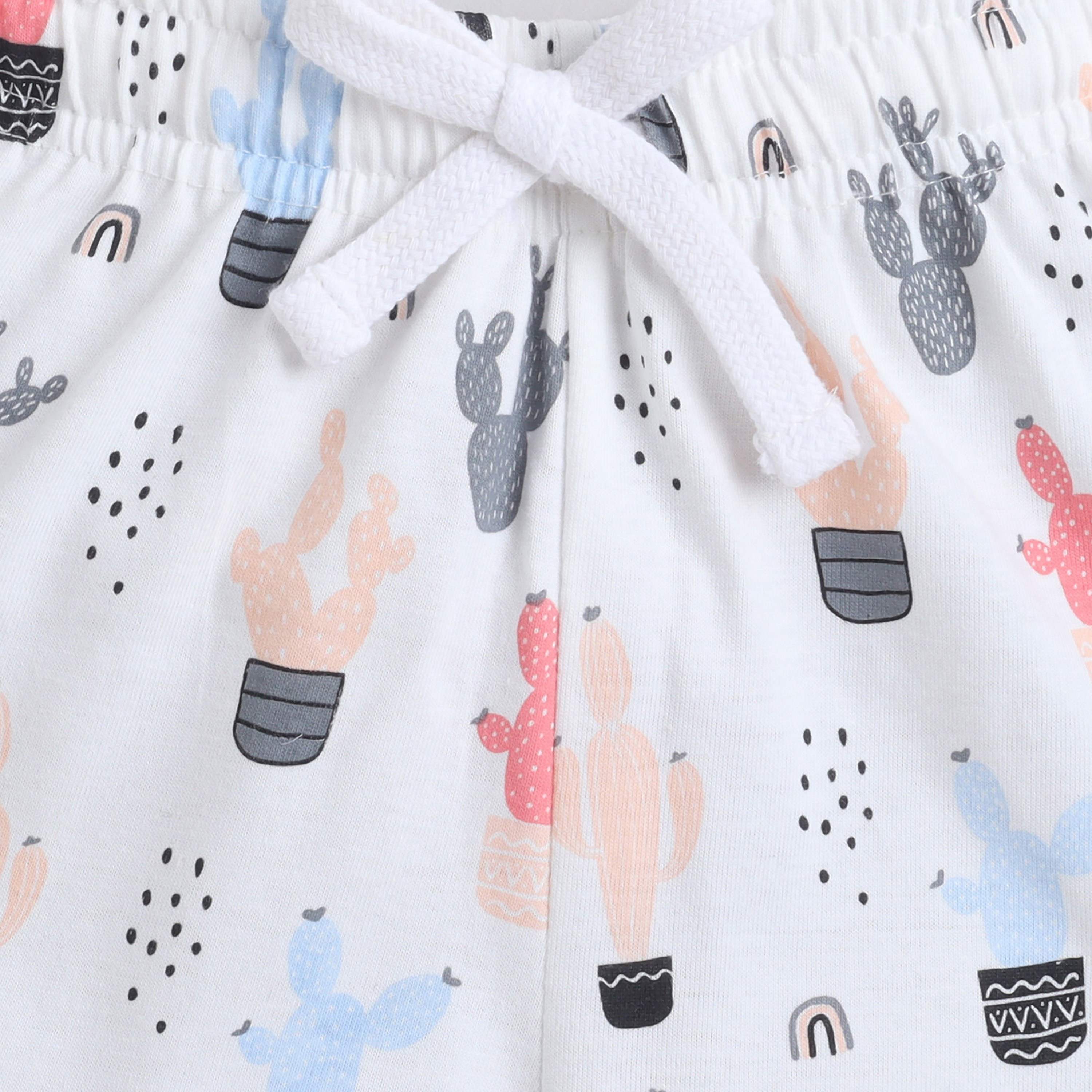 Victor and Jane Cactus Print Cotton T-Shirt & Shorts Set-baby-girls-clothing-nightwear-pyjamasets-image-7