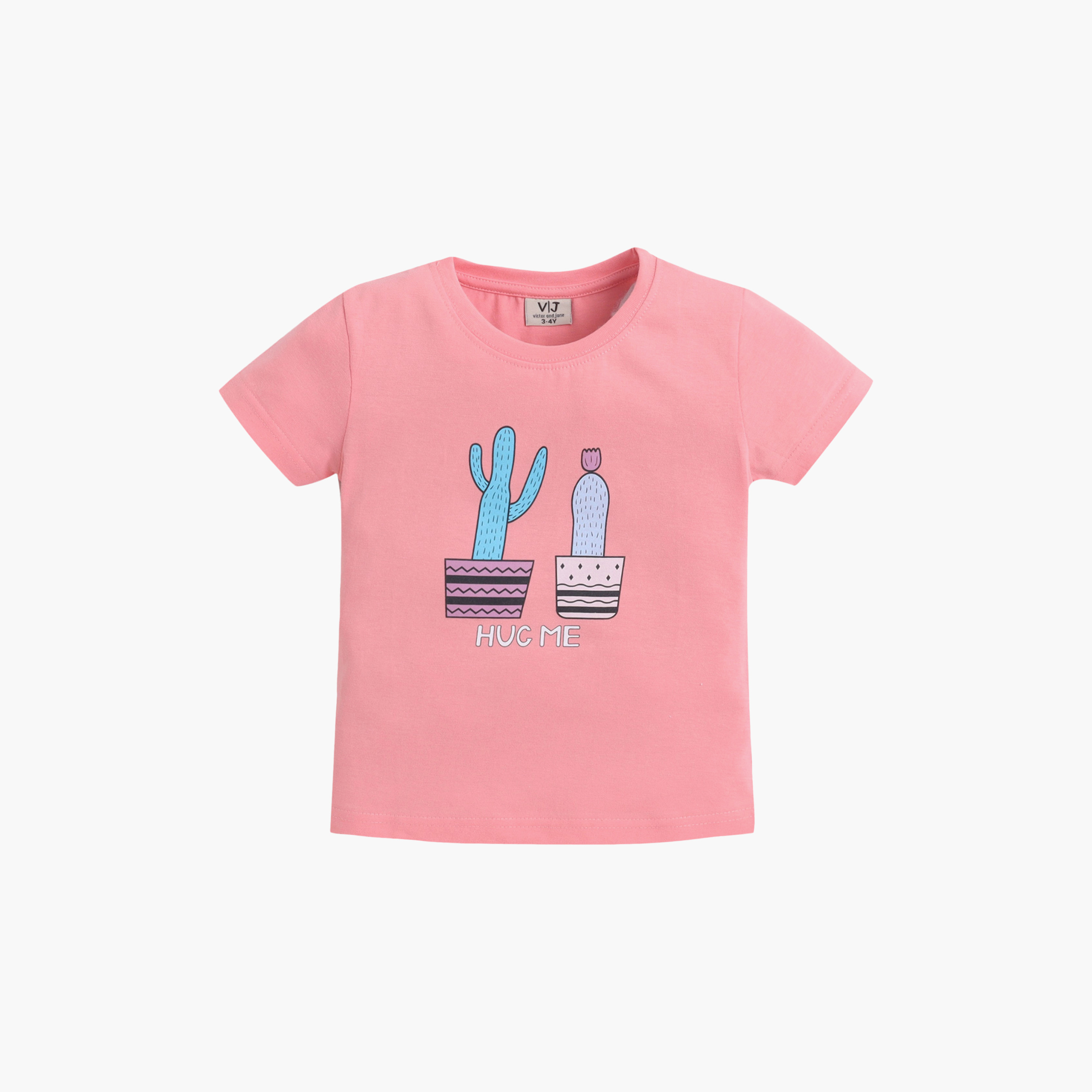 طقم تي شيرت قطني وبيجامة بطبعة صبار من فيكتور آند جين-baby-boys-clothing-rompers-image-3
