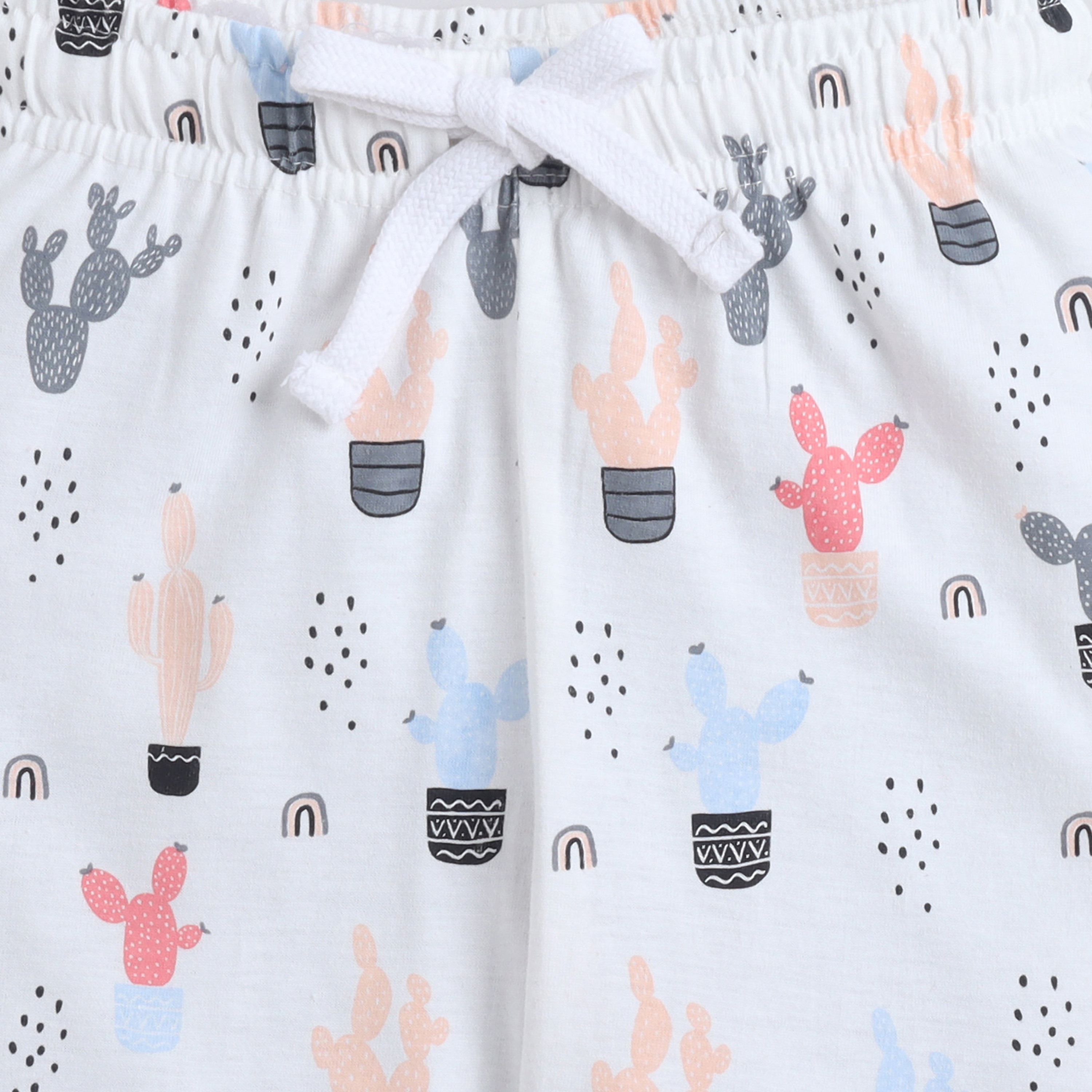 طقم تي شيرت قطني وبيجامة بطبعة صبار من فيكتور آند جين-baby-boys-clothing-rompers-image-5